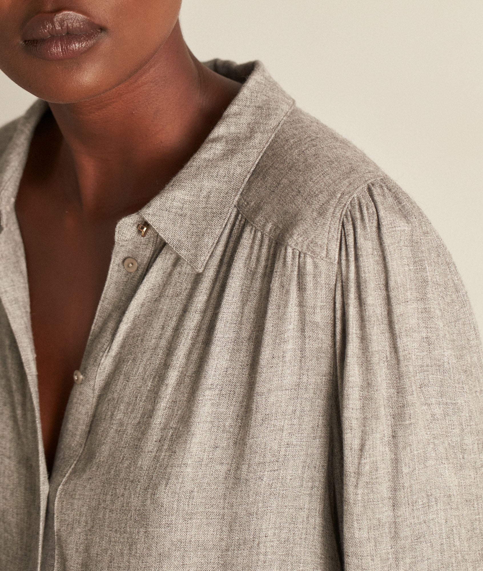 Chemise fluide gris chiné Cadix Faume - seconde main