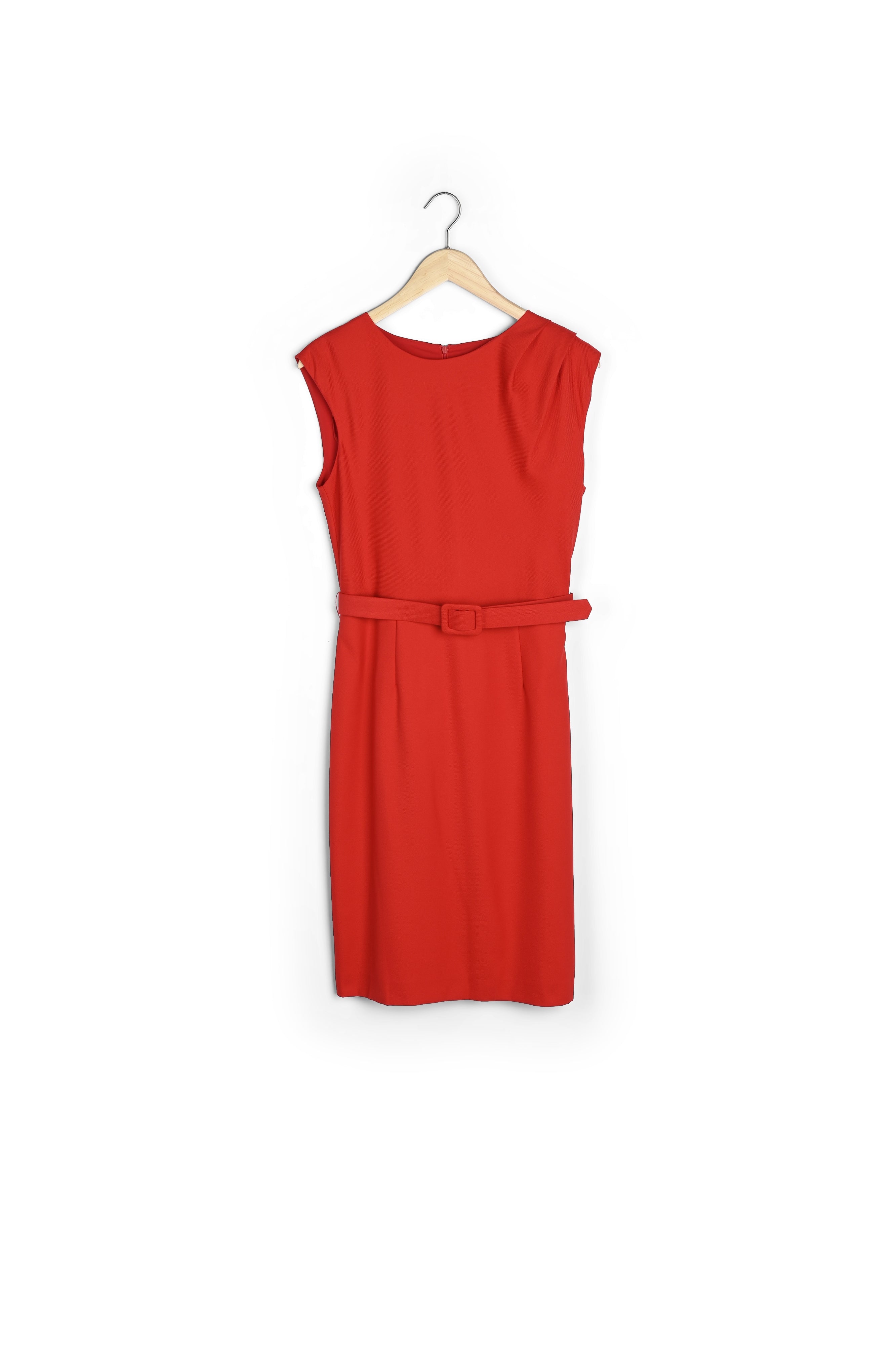 Robe rouge drapée Idalie Faume - seconde main