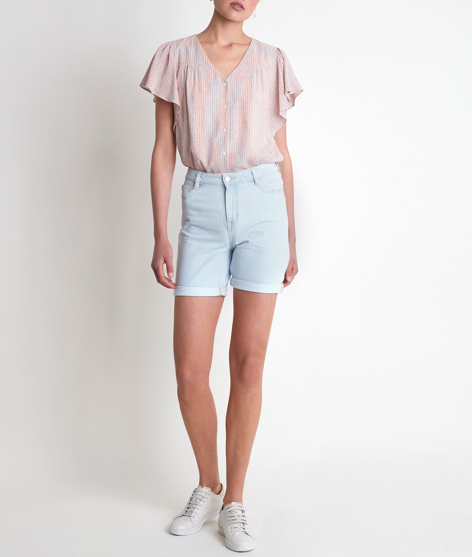 Blouse imprimée corail Elou Faume - seconde main