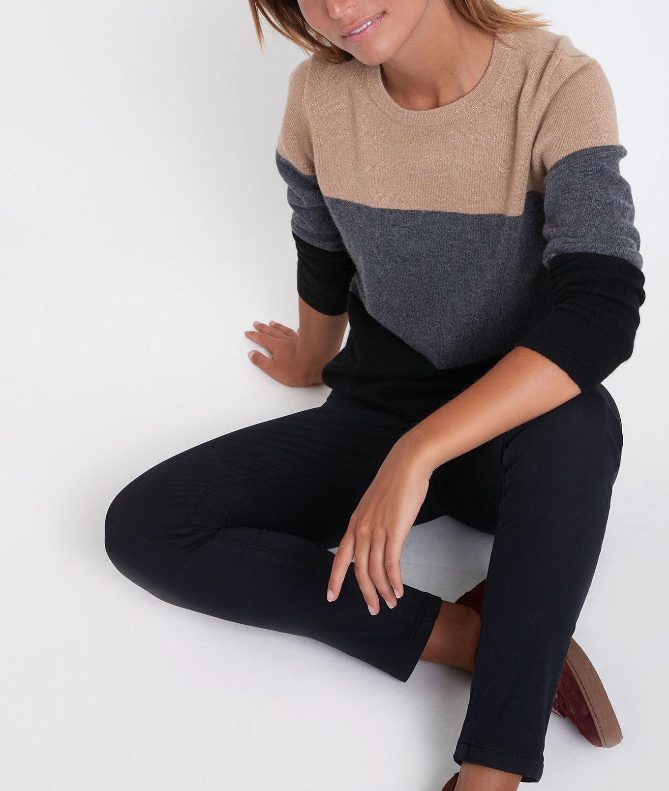 Pull en cachemire rayé Ramon Faume - seconde main