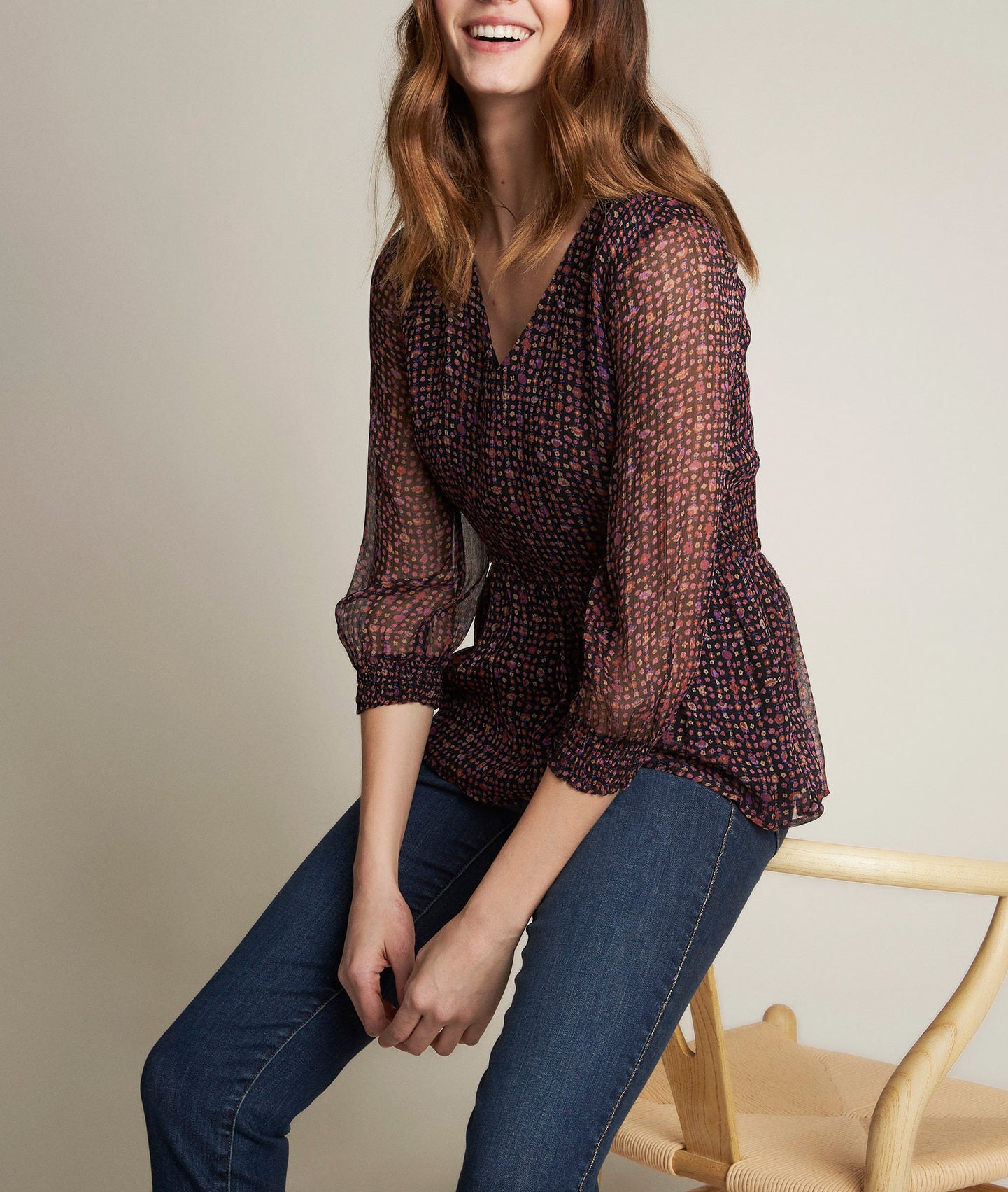 Blouse imprimée Esmée Faume - seconde main
