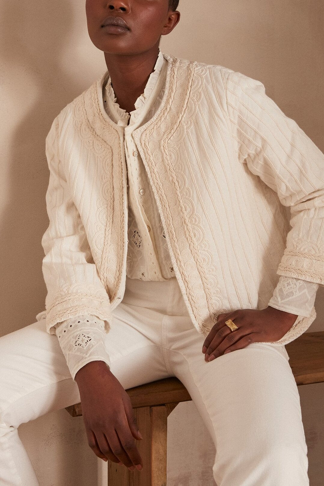 Veste brodée SARAH Faume - seconde main