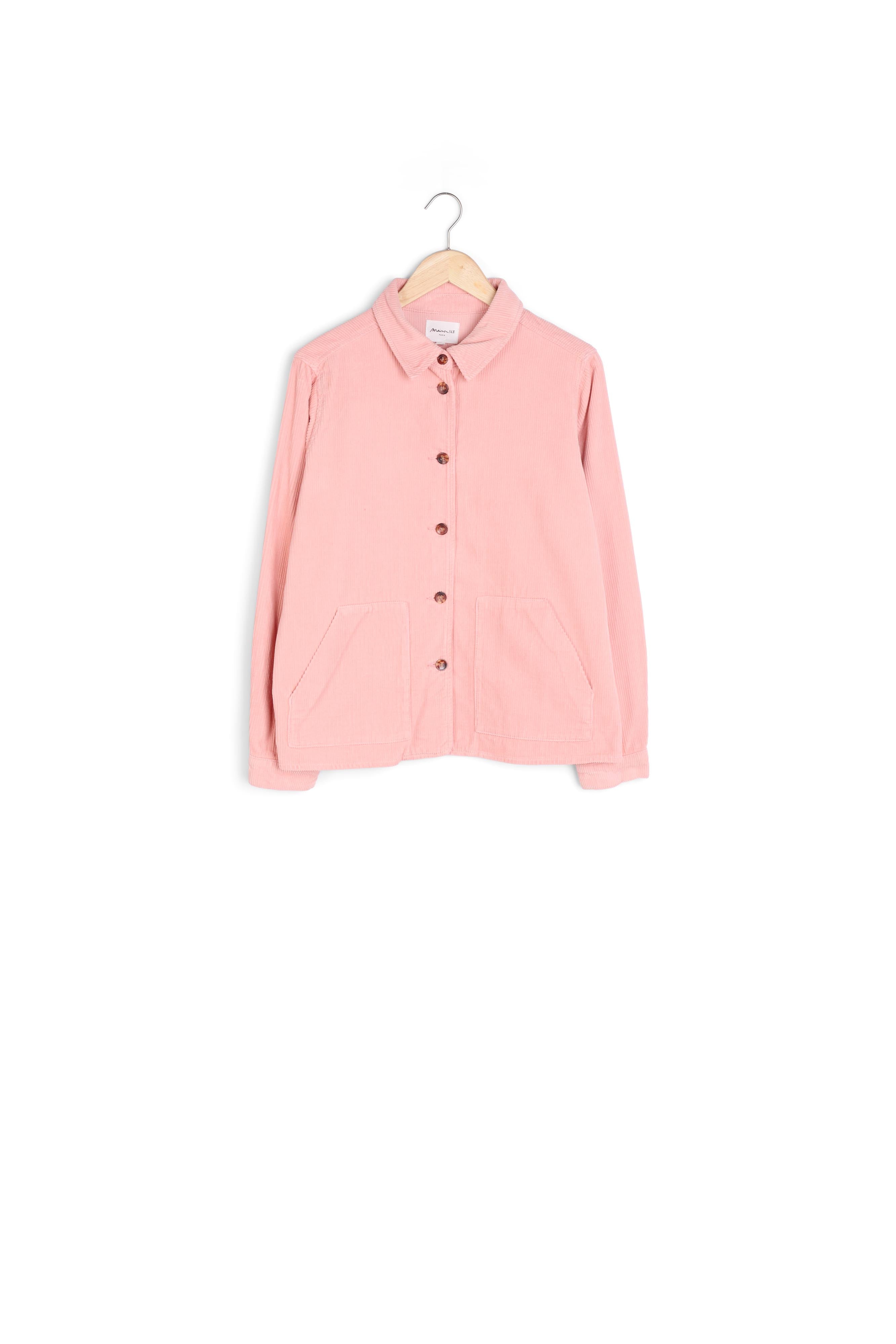 Veste de travail en velours côtelé rose Romea Faume - seconde main