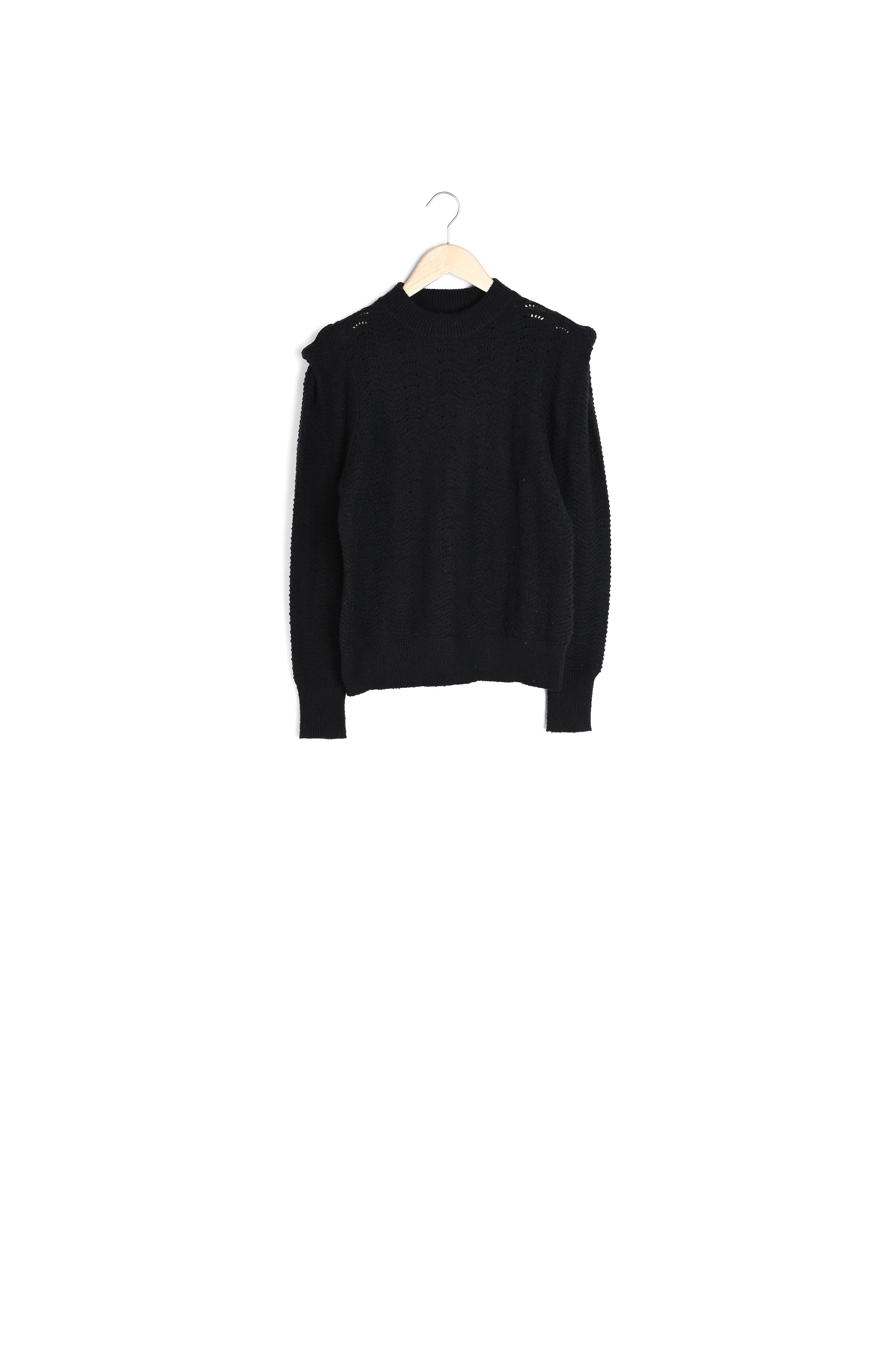 Pull noir à épaulettes Berberis Faume - seconde main