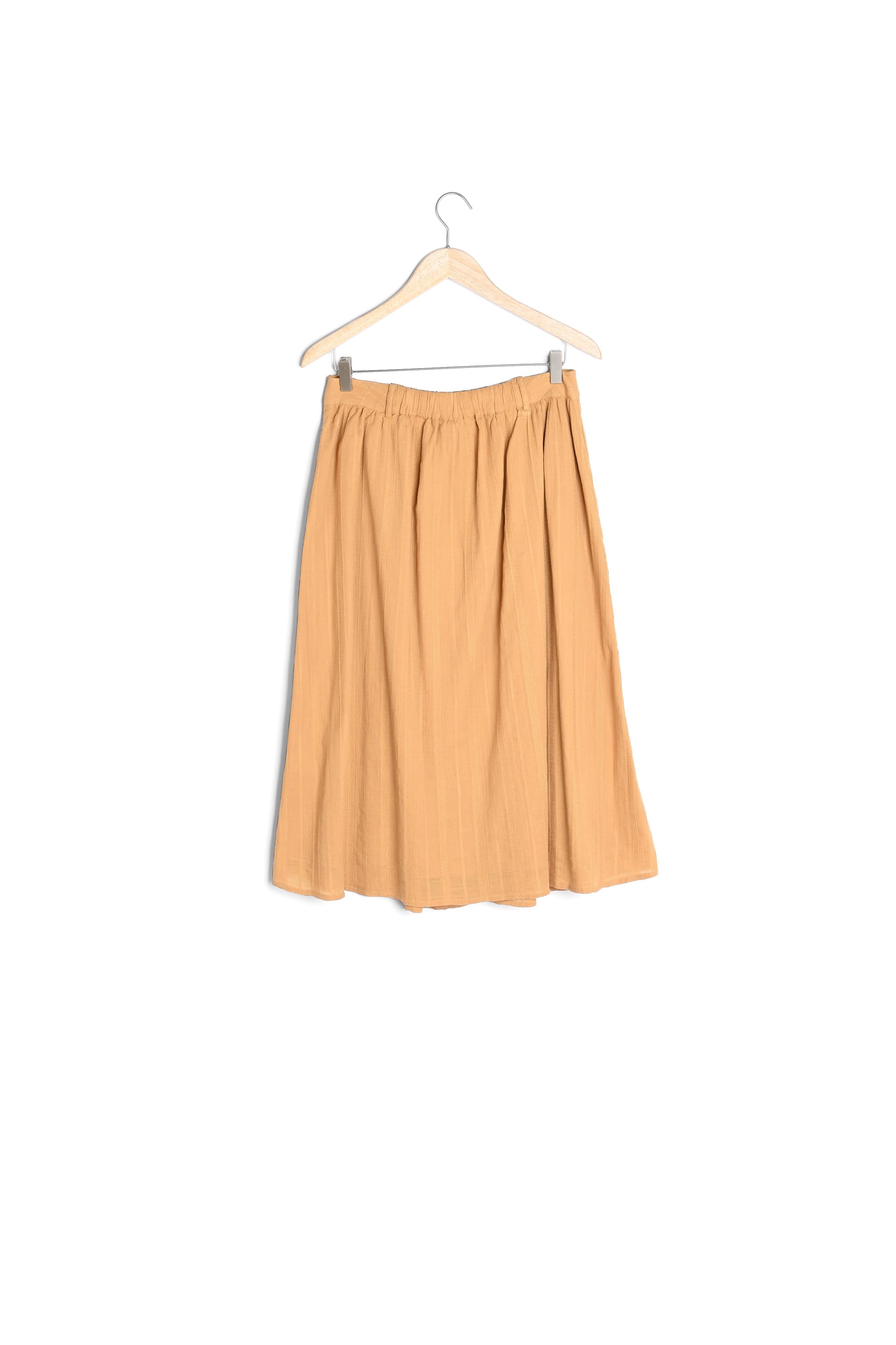 Jupe longue en coton miel Dina Faume - seconde main