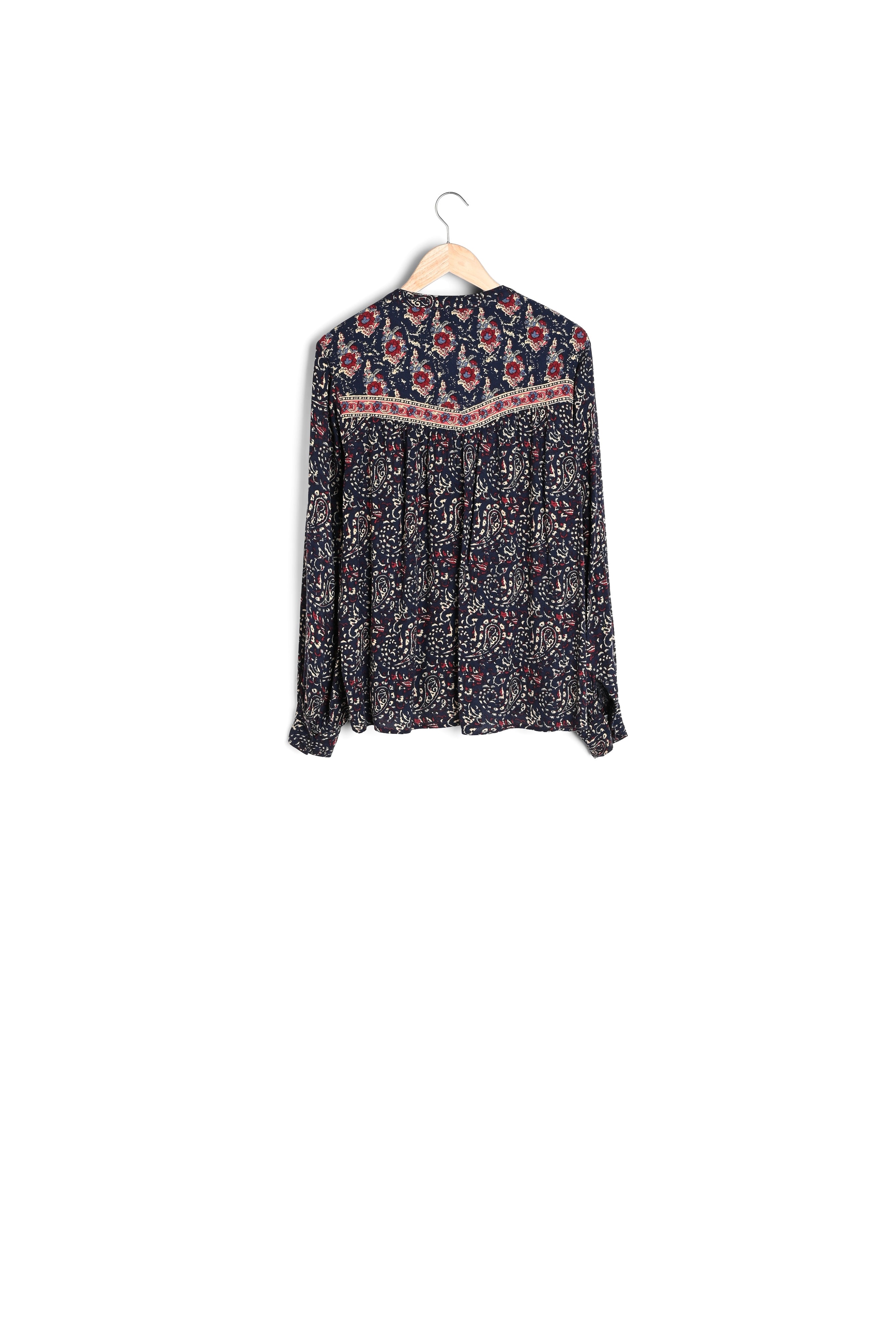 Blouse imprimée encre Cindra Faume - seconde main