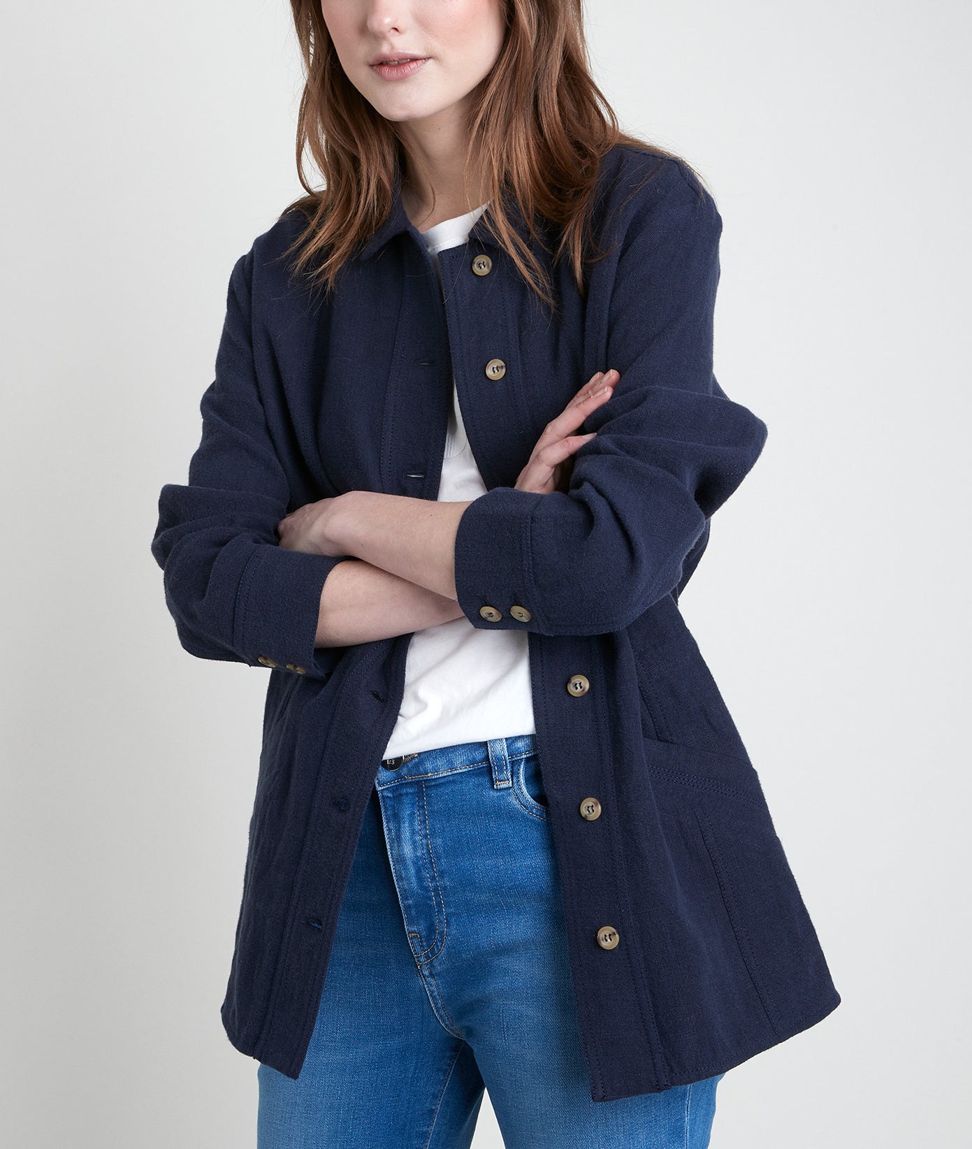 Veste en lin marine Paolita Faume - seconde main