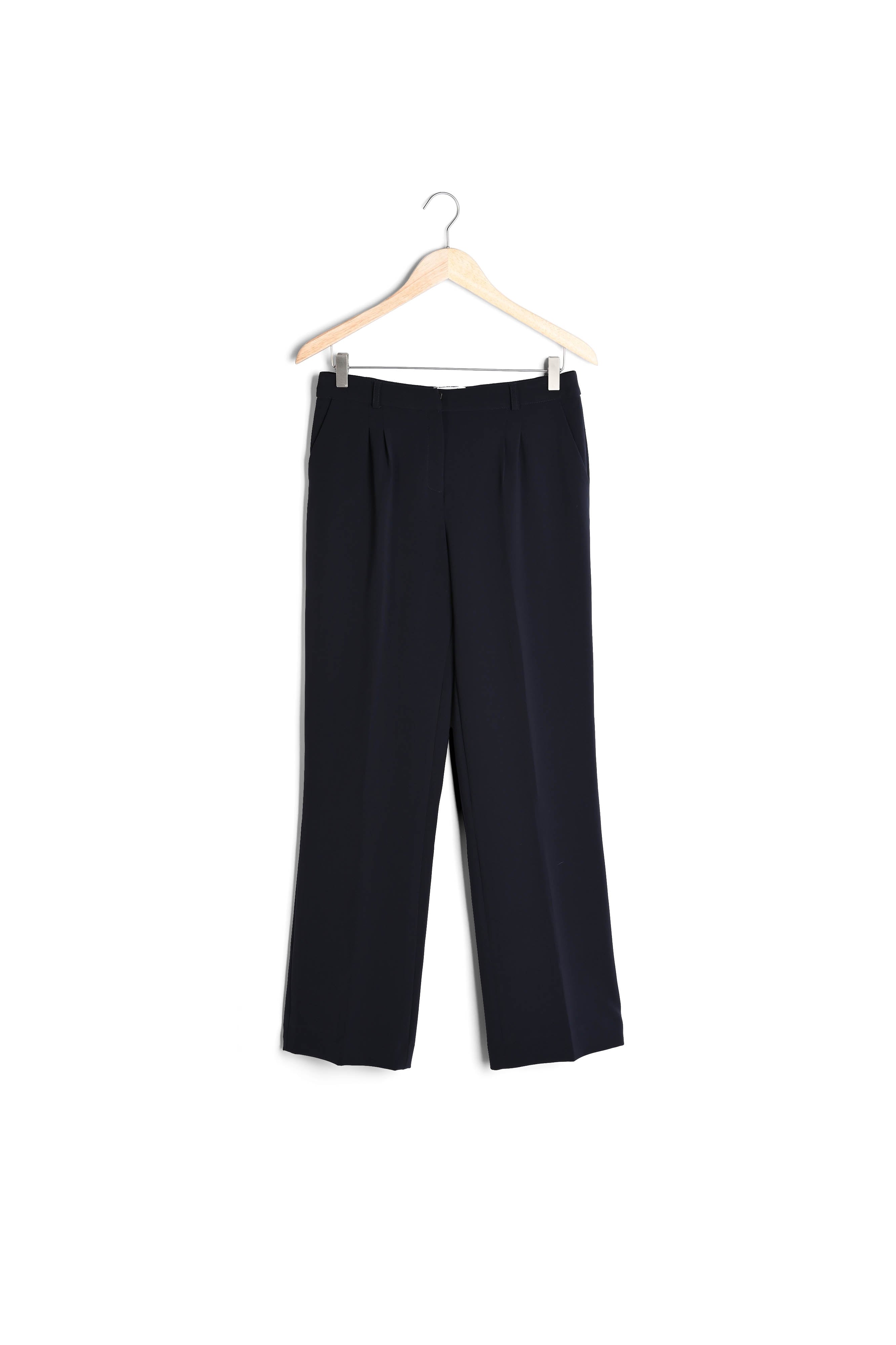 Pantalon marine en microfibre large Marcel Faume - seconde main