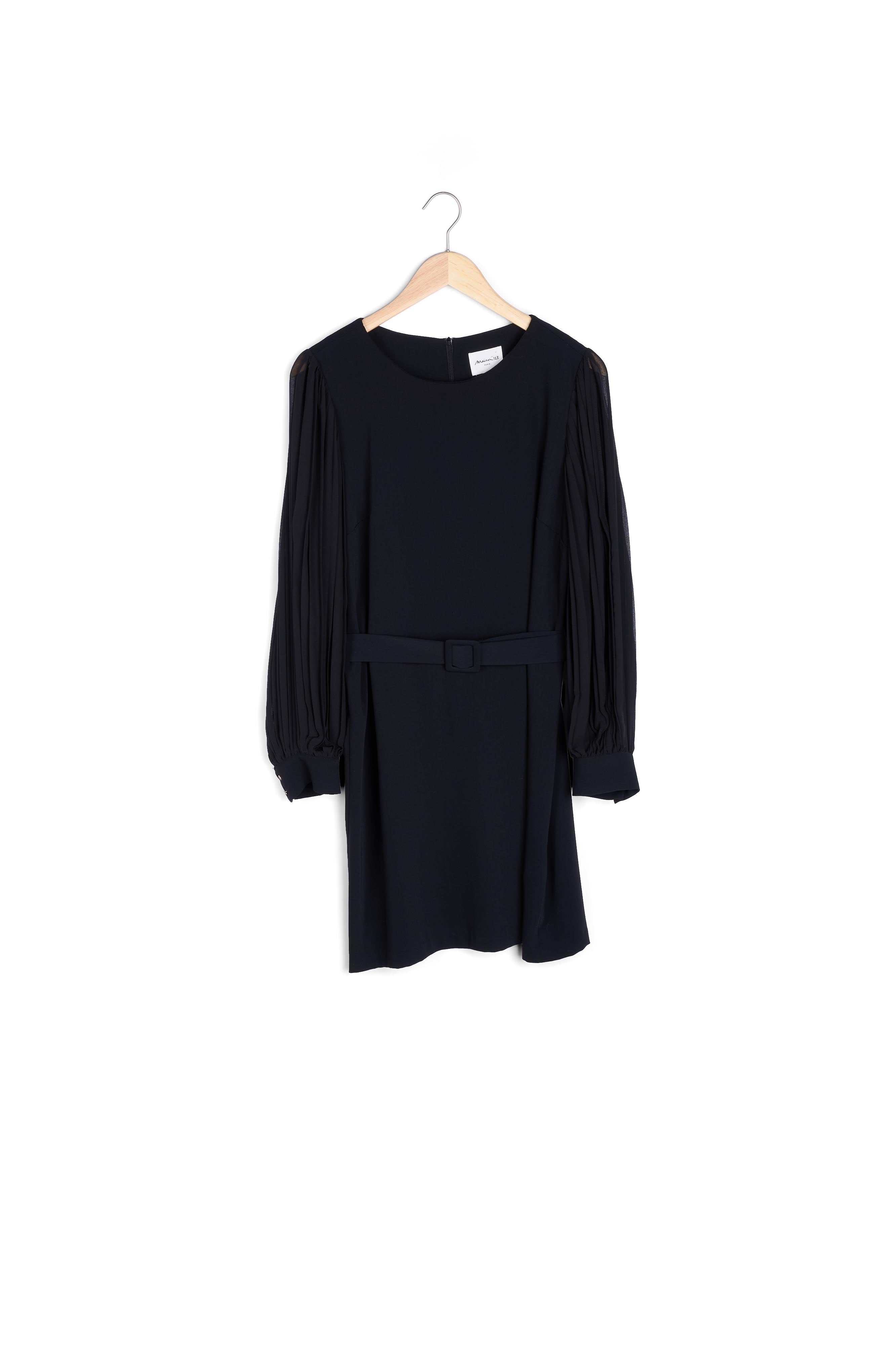 Robe noire ceinturée Roxane Faume - seconde main