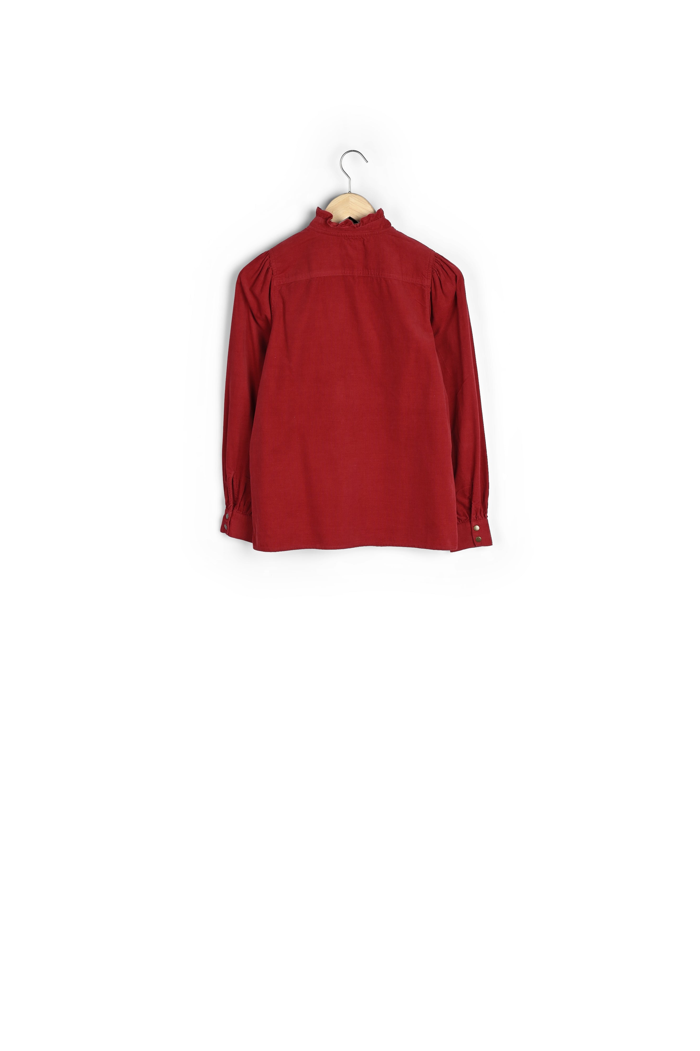 Surchemise rouge en velours Jeraldine Faume - seconde main