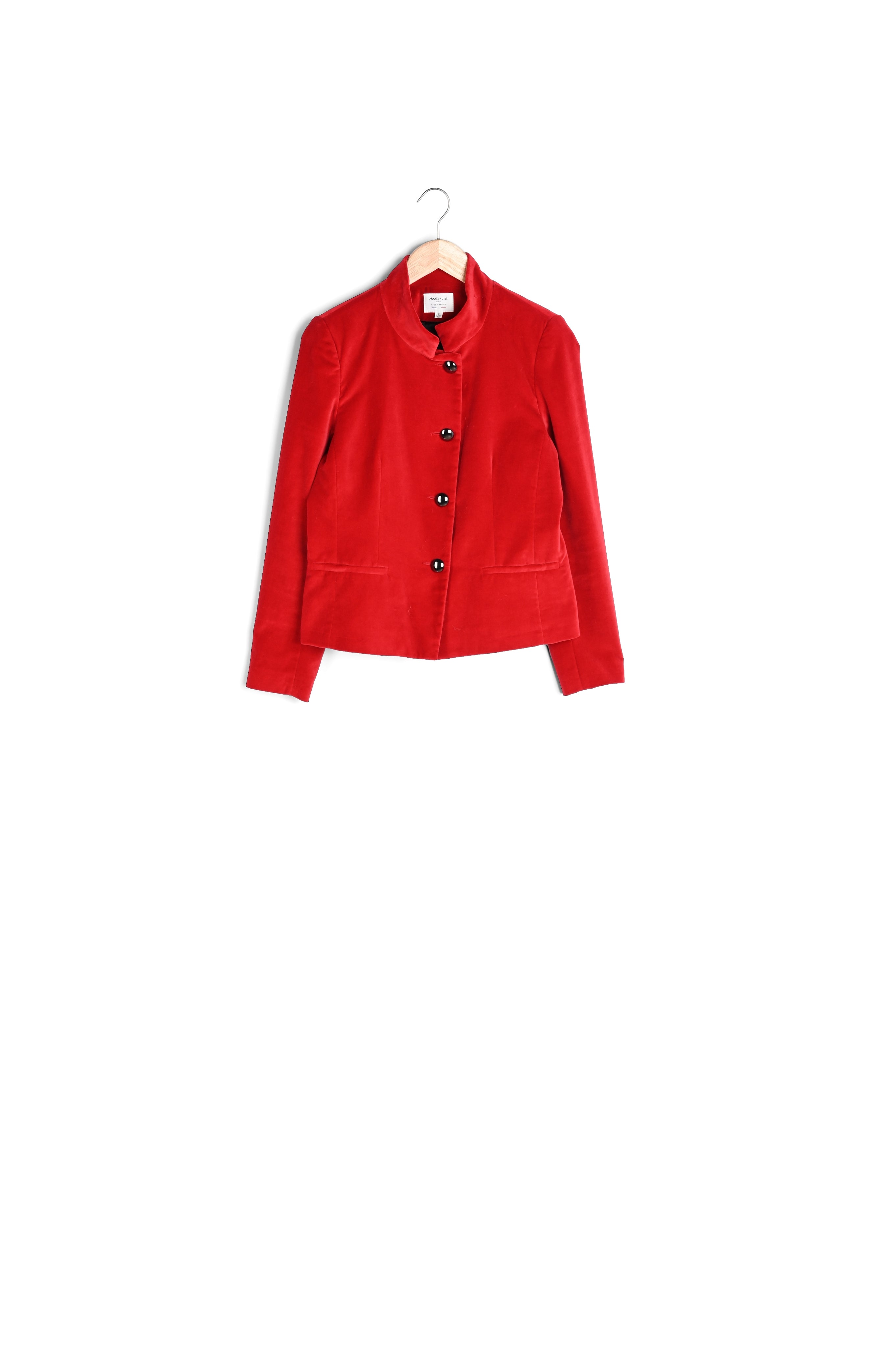 Veste en velours rouge Bergame Faume - seconde main