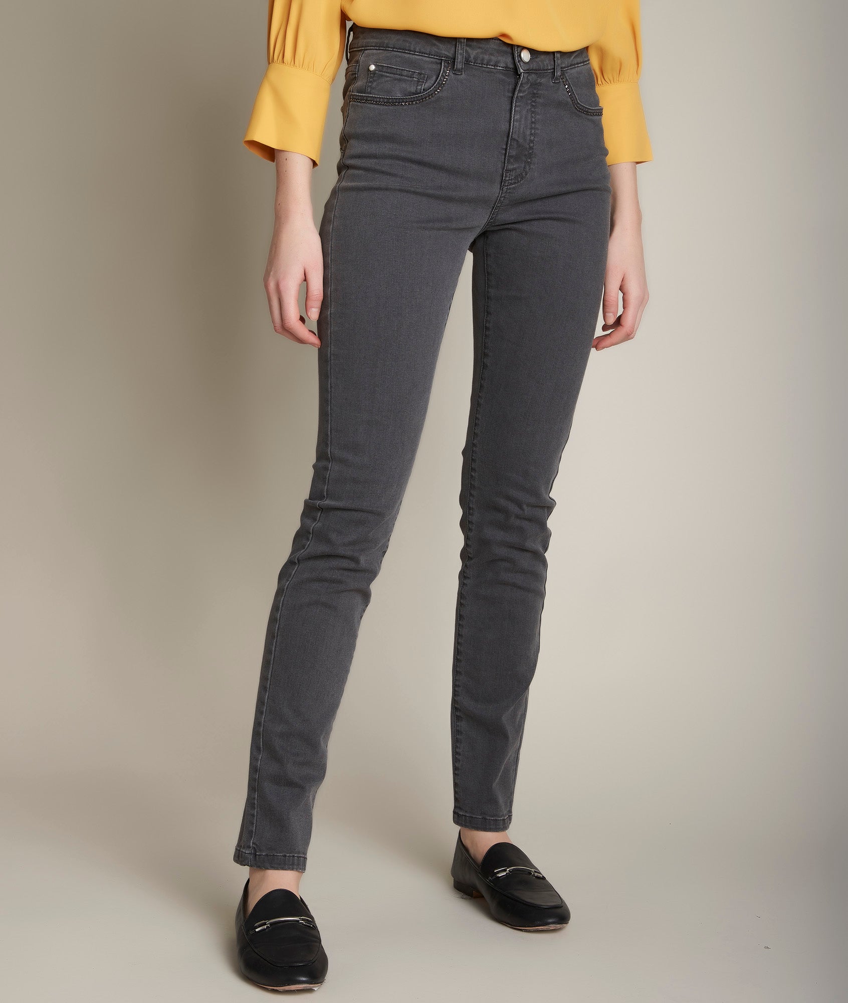 Jean slim mid grey Amalia Faume - seconde main