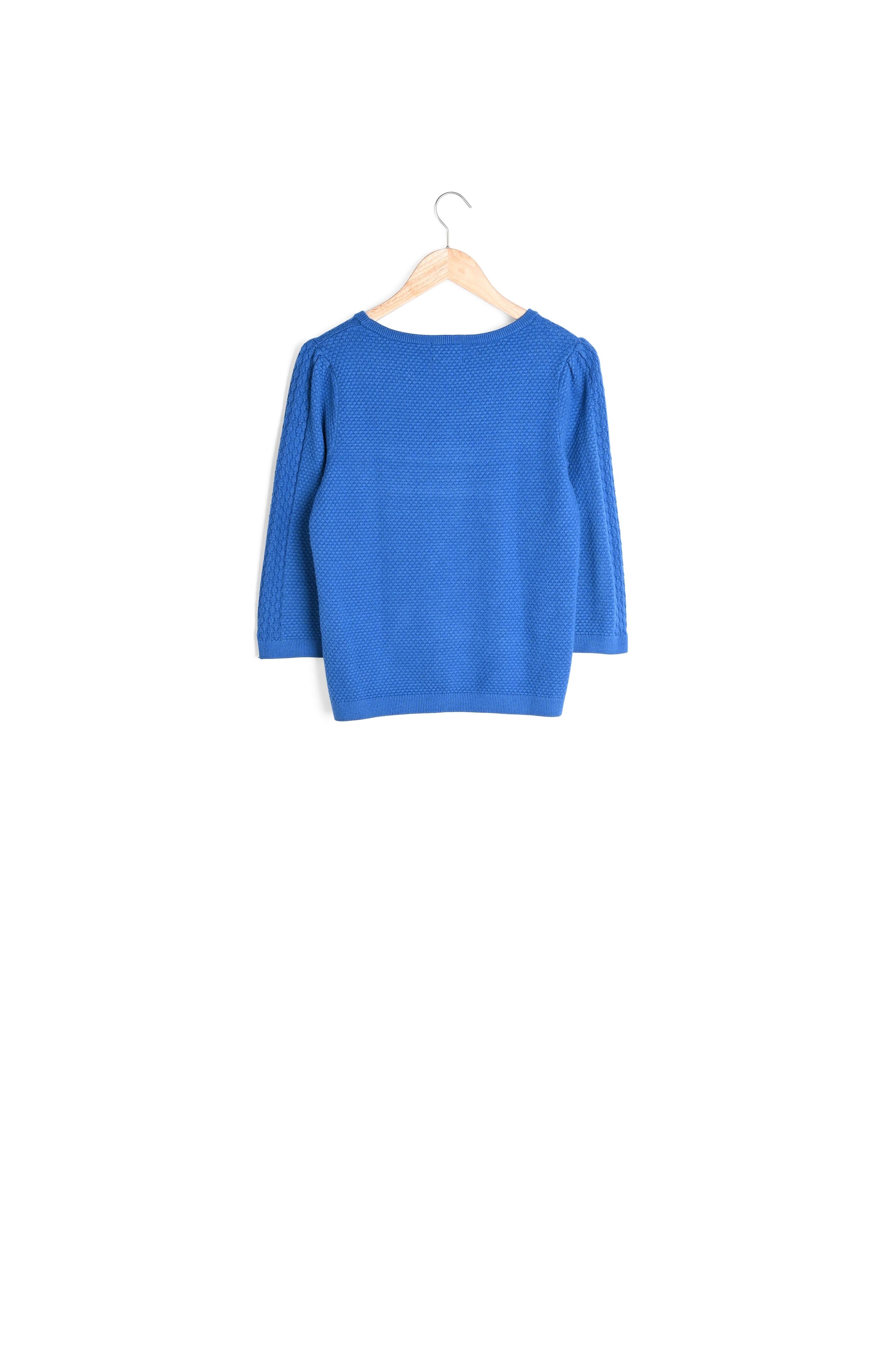 Pull en viscose texturée bleu Presley Faume - seconde main