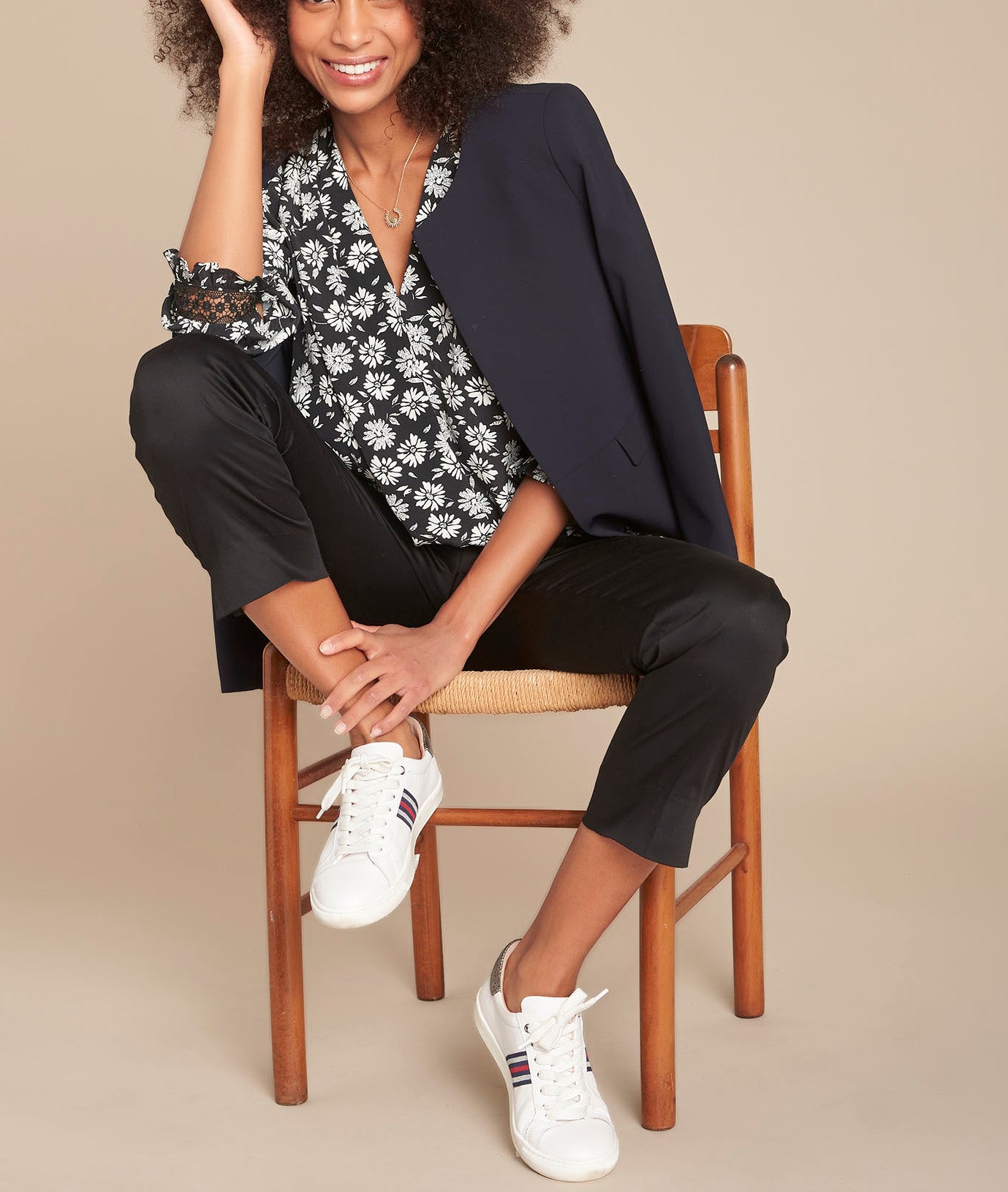 Blouse imprimé marguerite Malice Faume - seconde main