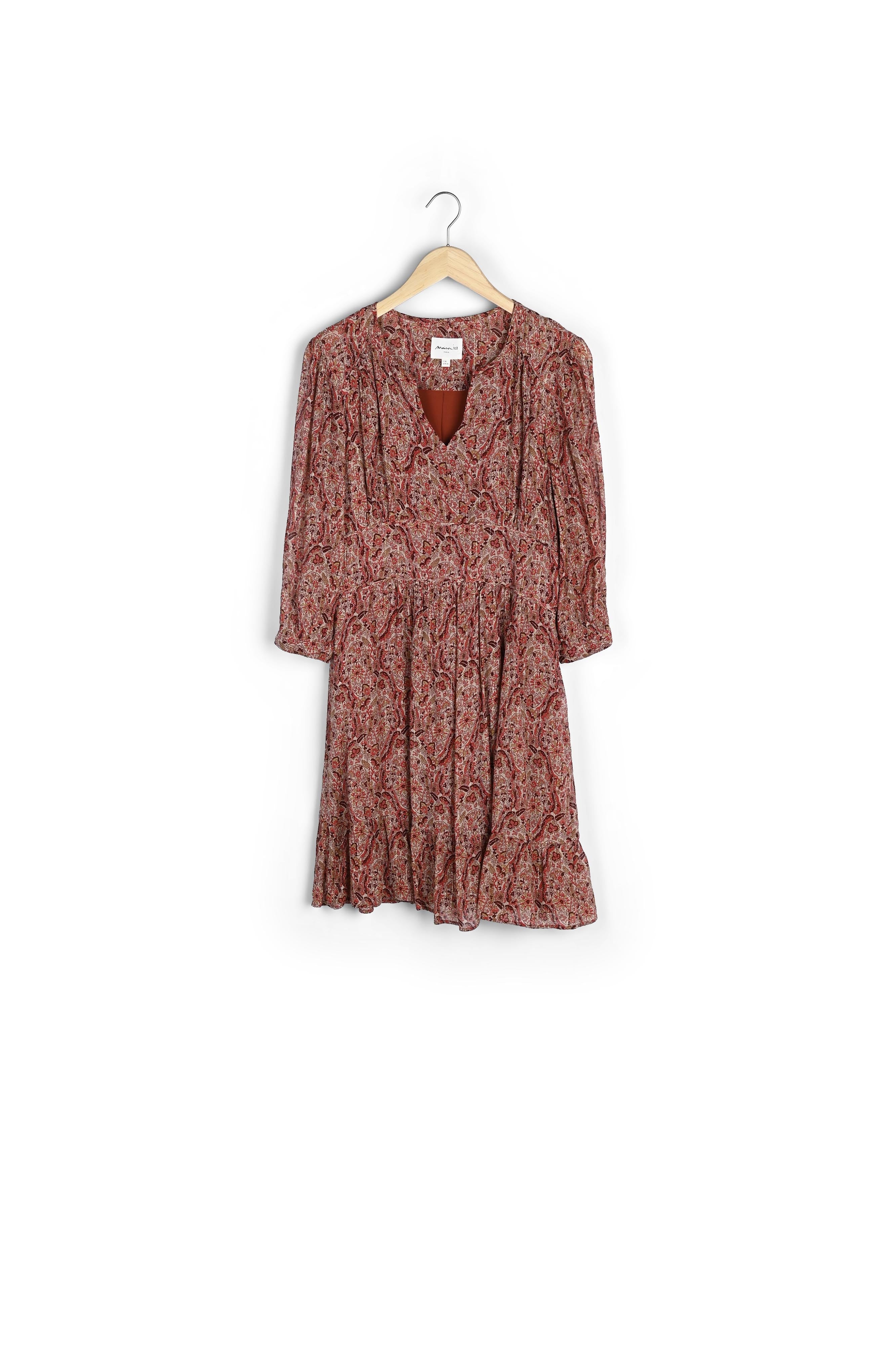 Robe rouge imprimée Ludmilla Faume - seconde main