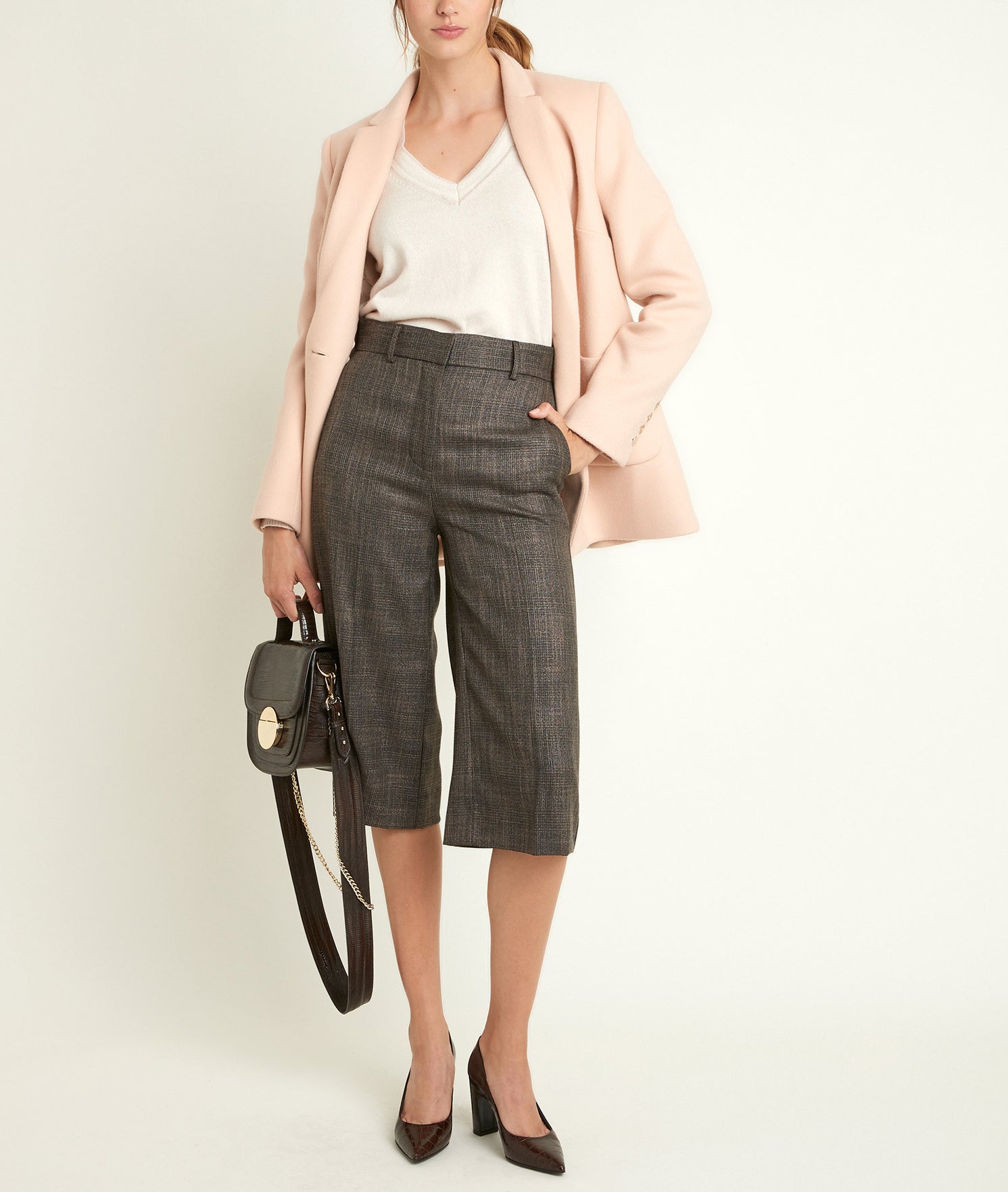 Jupe culotte à carreaux Monica Faume - seconde main