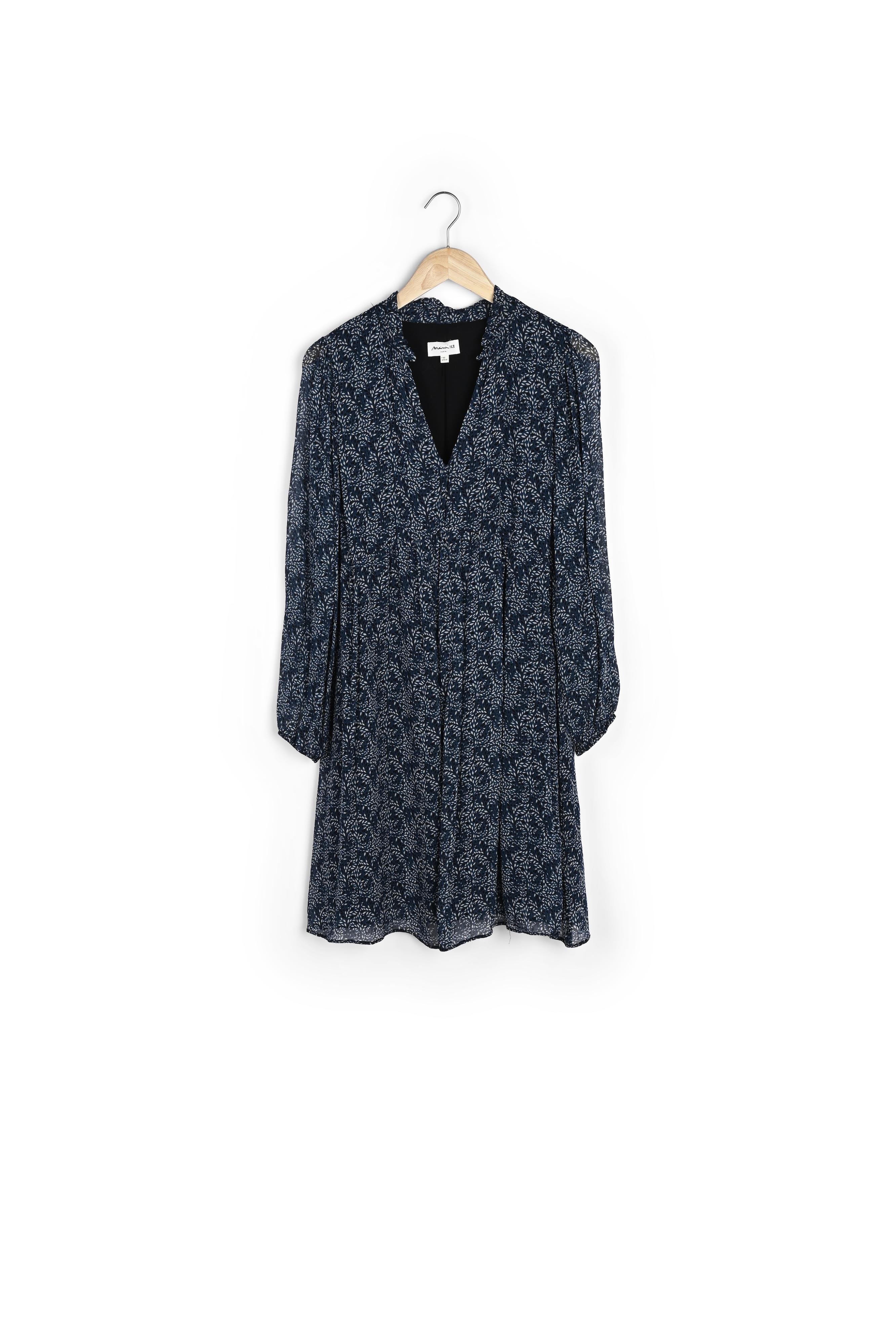 Robe courte imprimée bleue Hanais Faume - seconde main