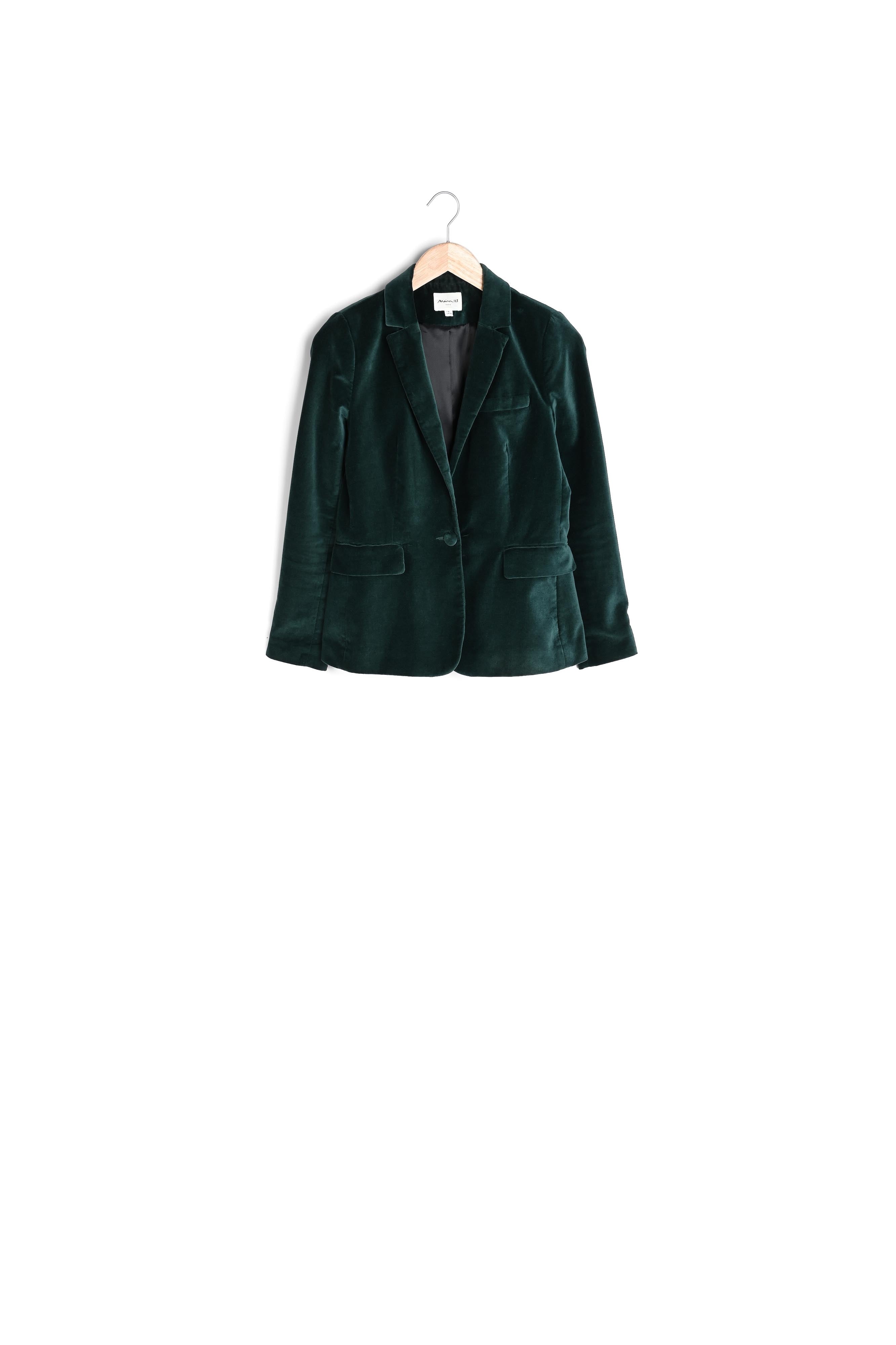 Veste en velours émeraude Silvana Faume - seconde main