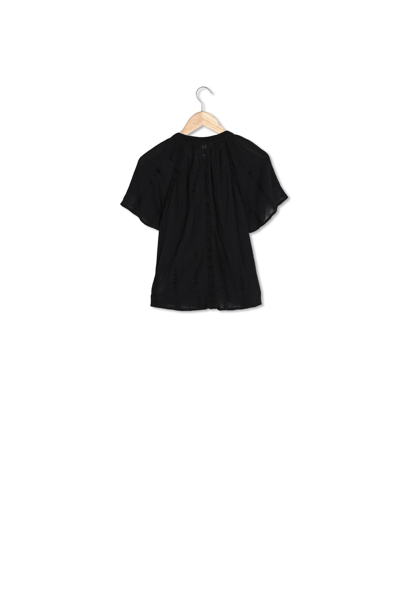 Blouse brodée Cherry Faume - seconde main