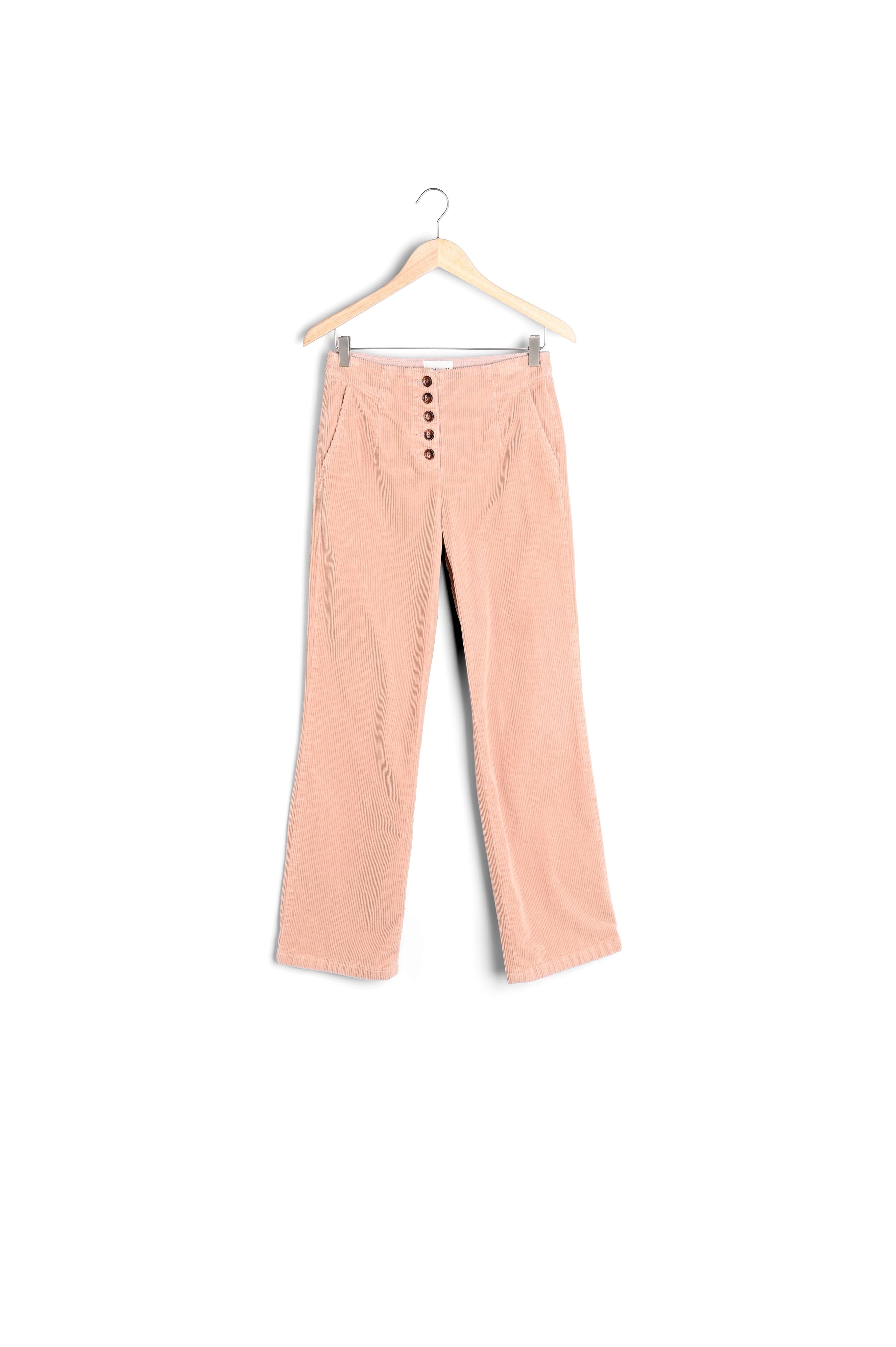Pantalon en velours rose Desir Faume - seconde main