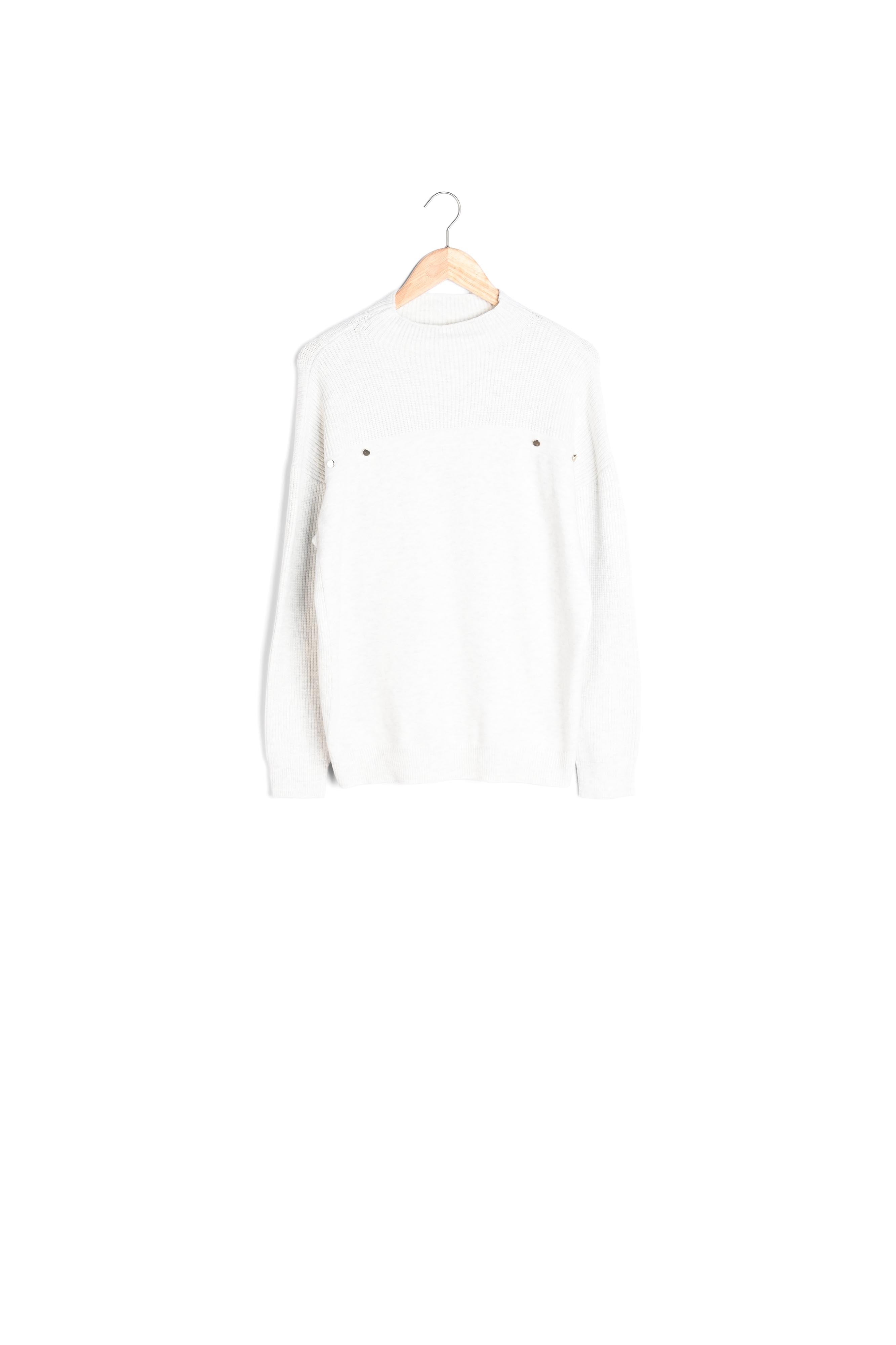 Pull gris chiné en viscose EcoVero Brenda Faume - seconde main