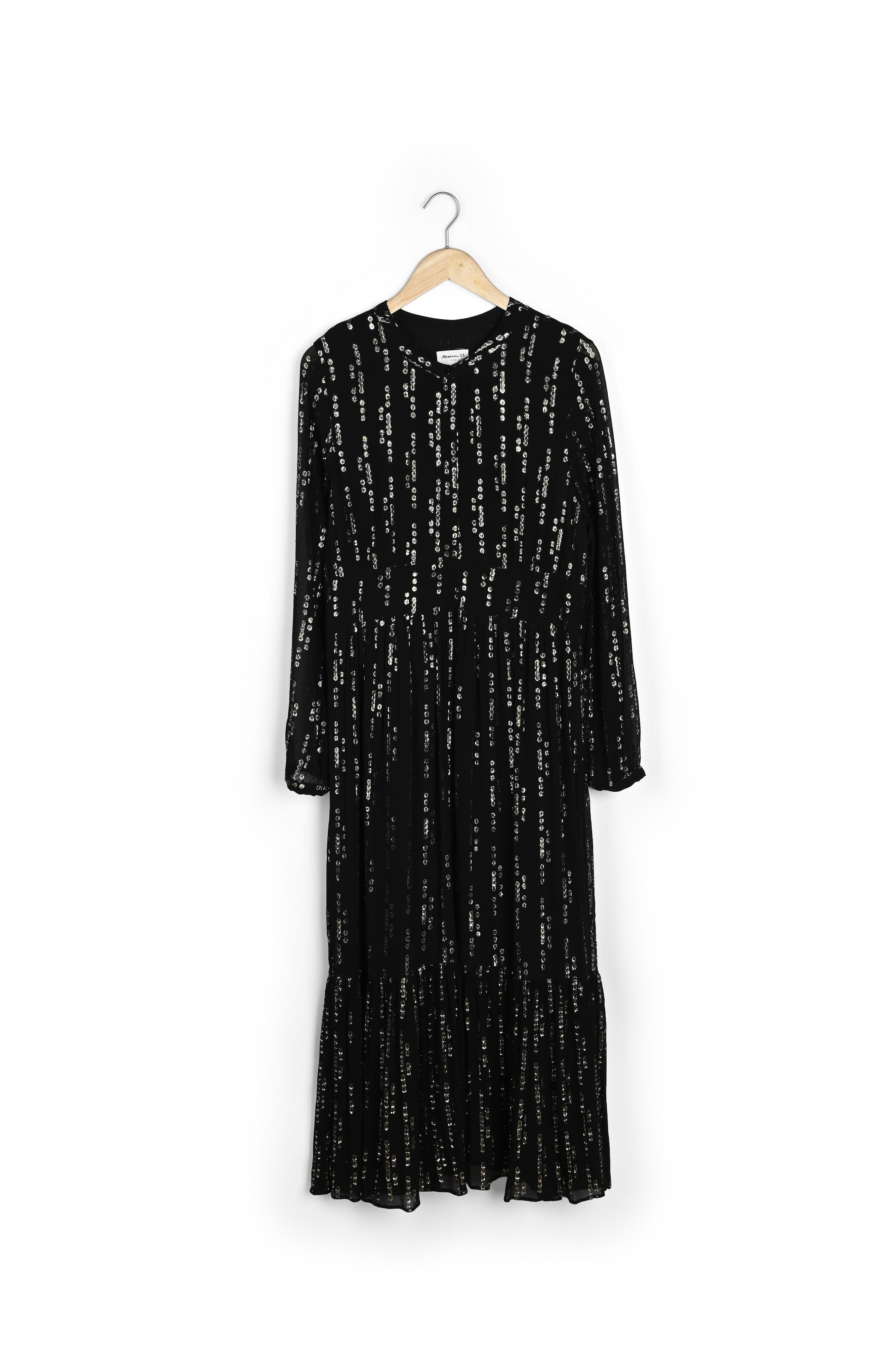 Robe longue noire et dorée Heaven Faume - seconde main