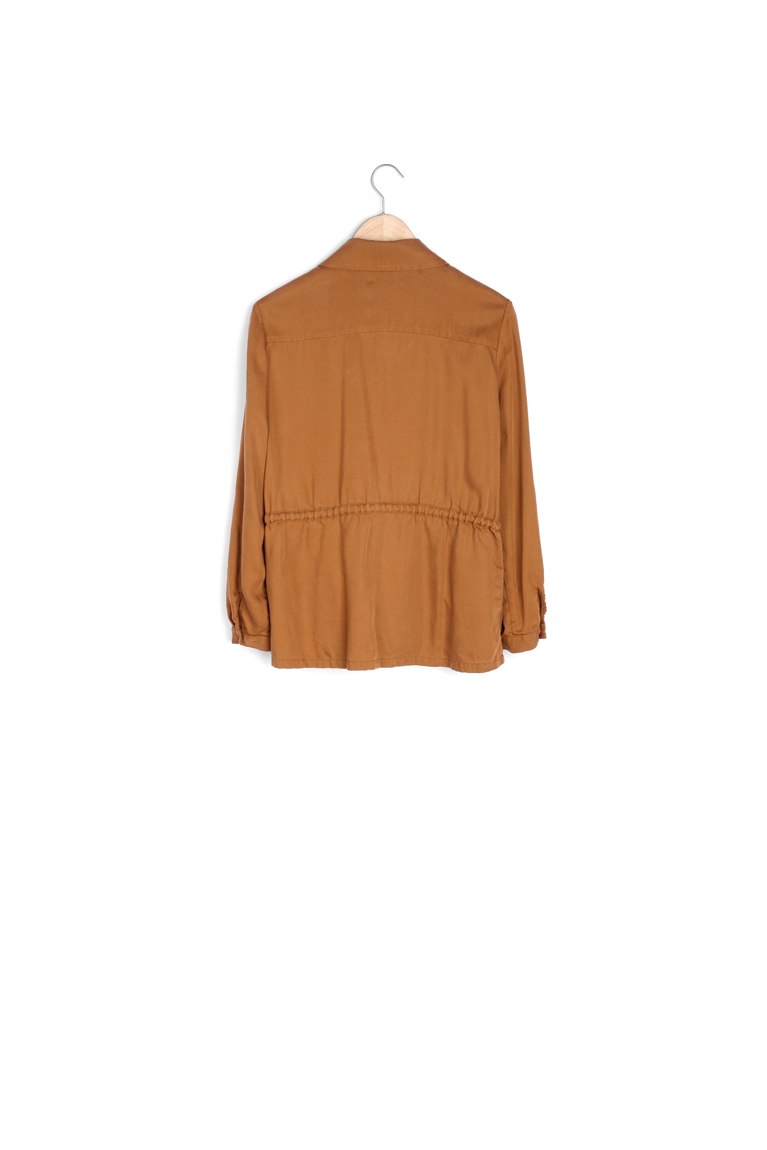 Veste caramel en tencel Lucie Faume - seconde main
