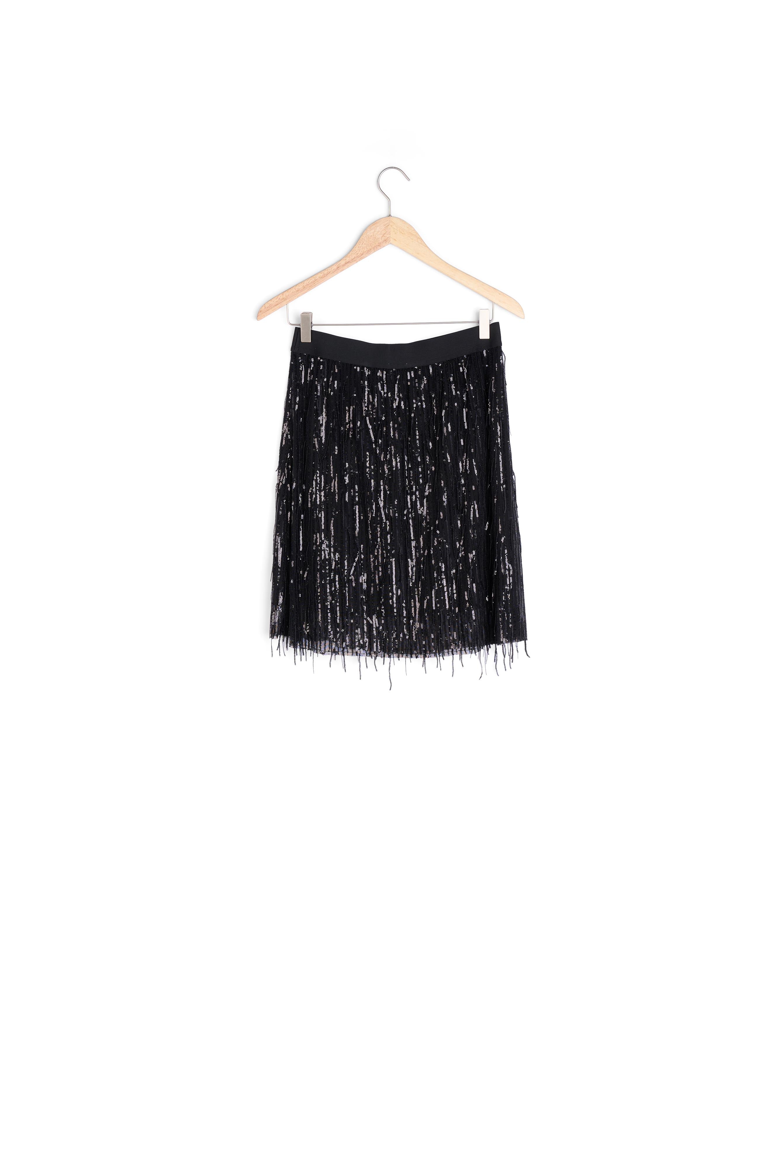 Jupe courte noire à sequins Gemini Faume - seconde main