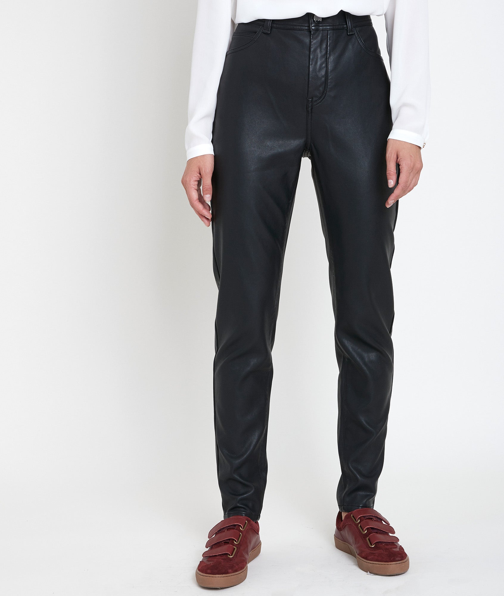 Pantalon faux cuir slim Malice Faume - seconde main