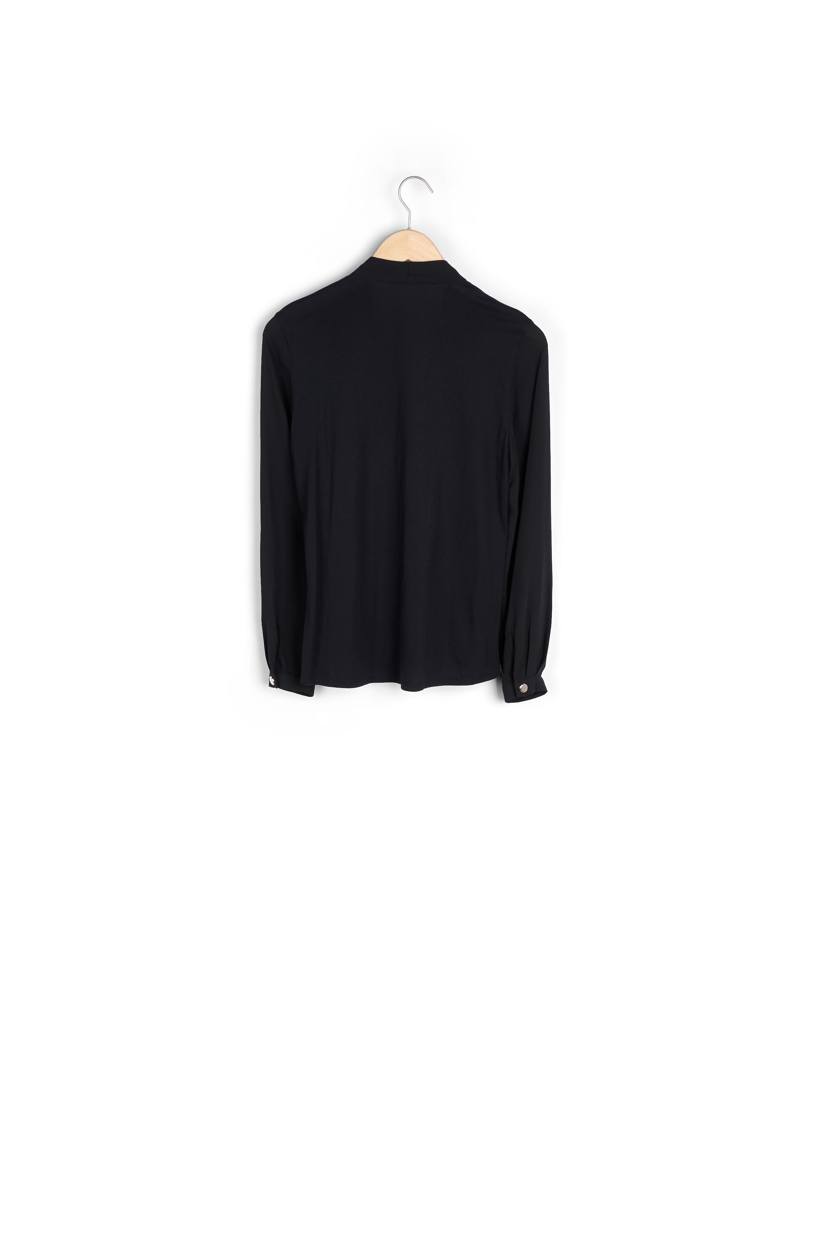 Blouse bi-matières noire Davina Faume - seconde main