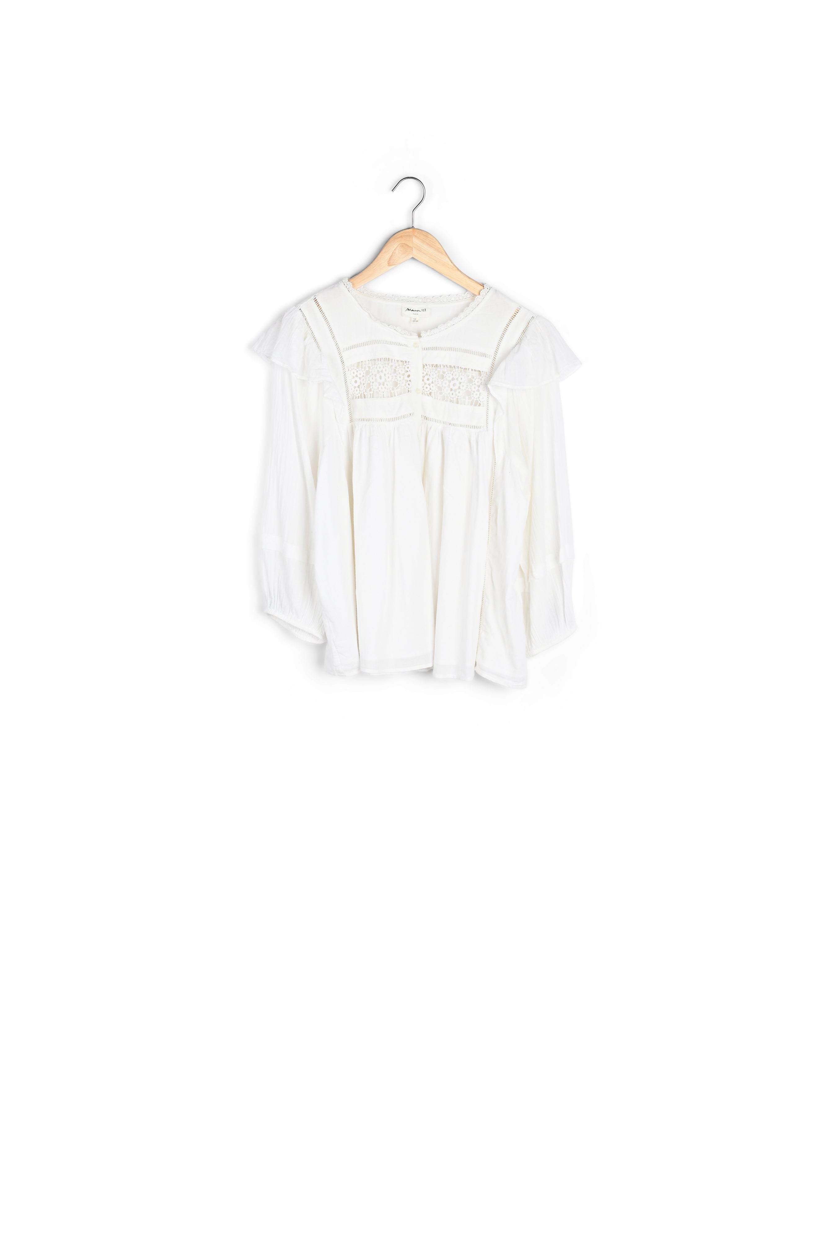 Blouse en coton dentelle écrue Talia Faume - seconde main