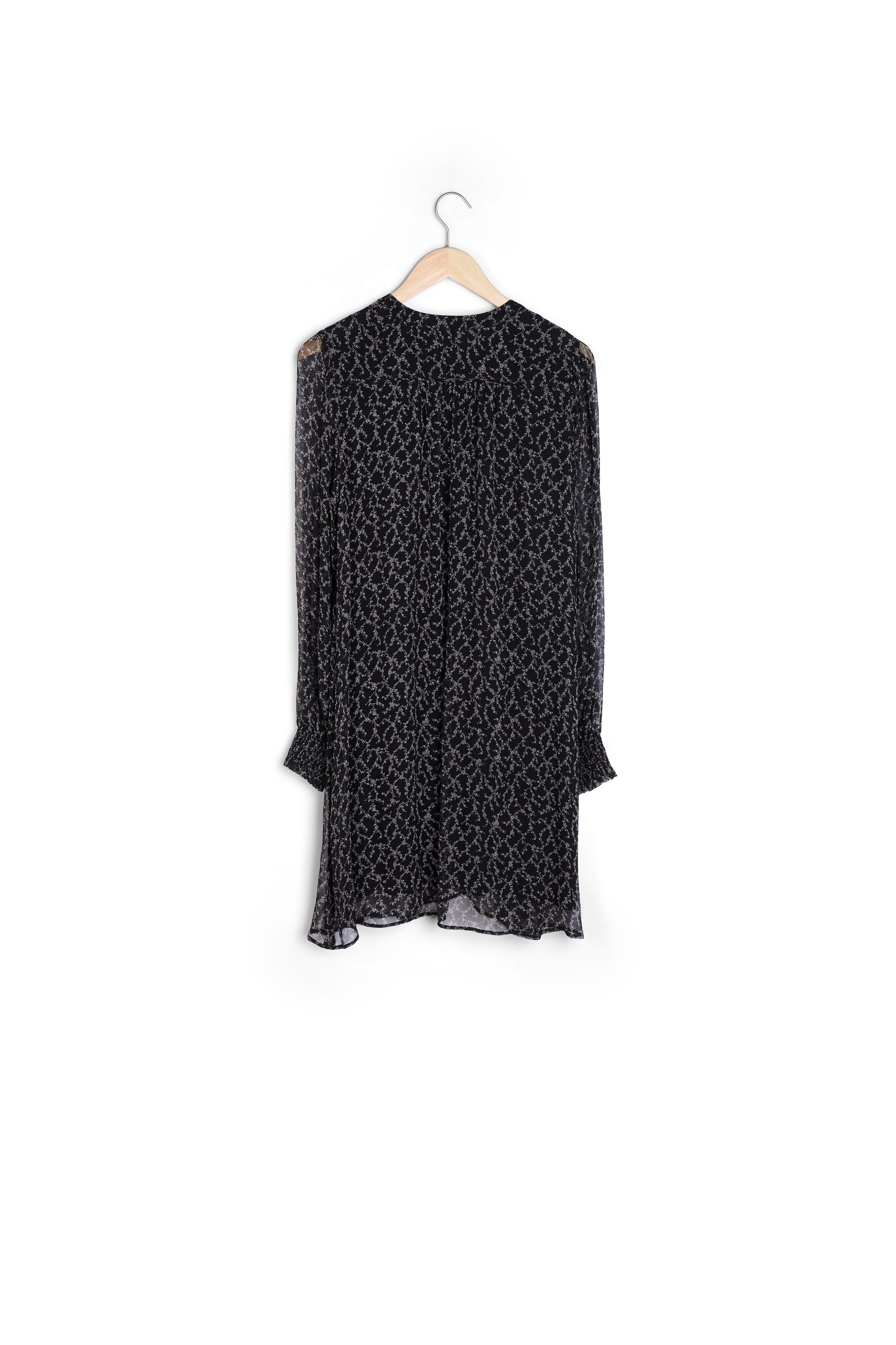 Robe courte imprimée noir et blanc Sam Faume - seconde main