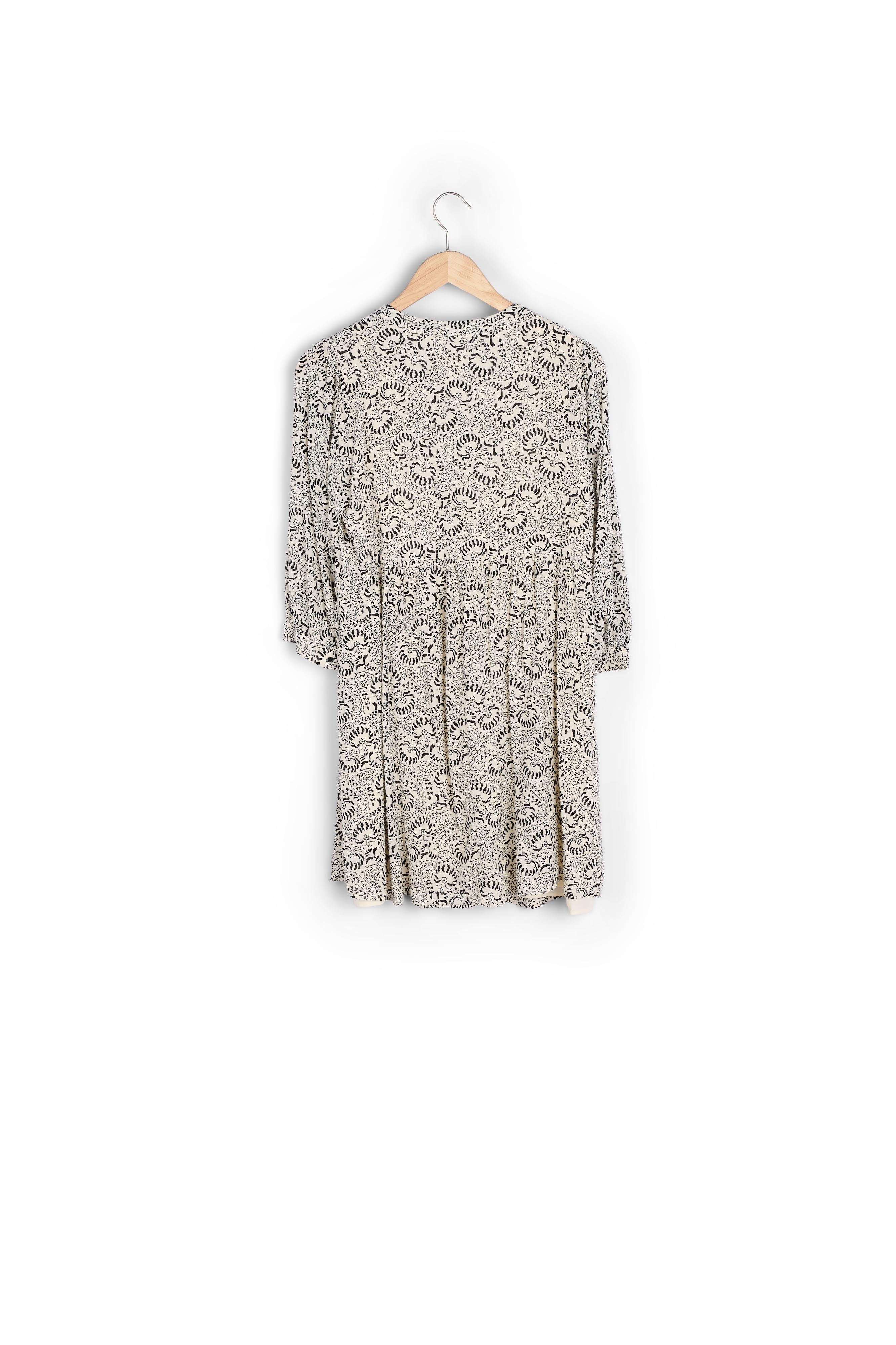 Robe écrue imprimée Calypso Faume - seconde main