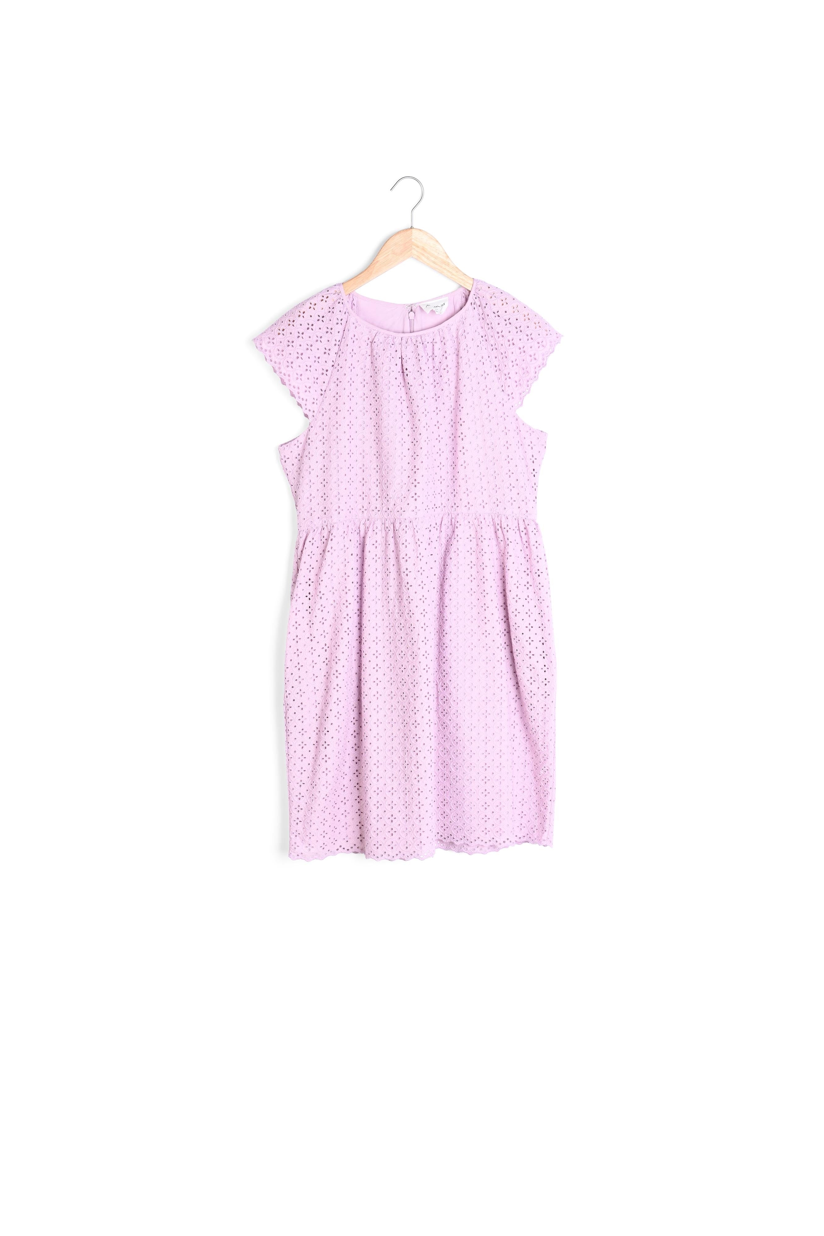 Robe en coton brodée mauve Lilian Faume - seconde main