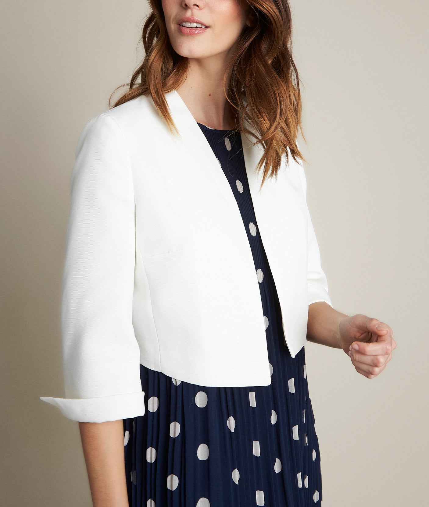 Boléro écru en ottoman Coralie Faume - seconde main