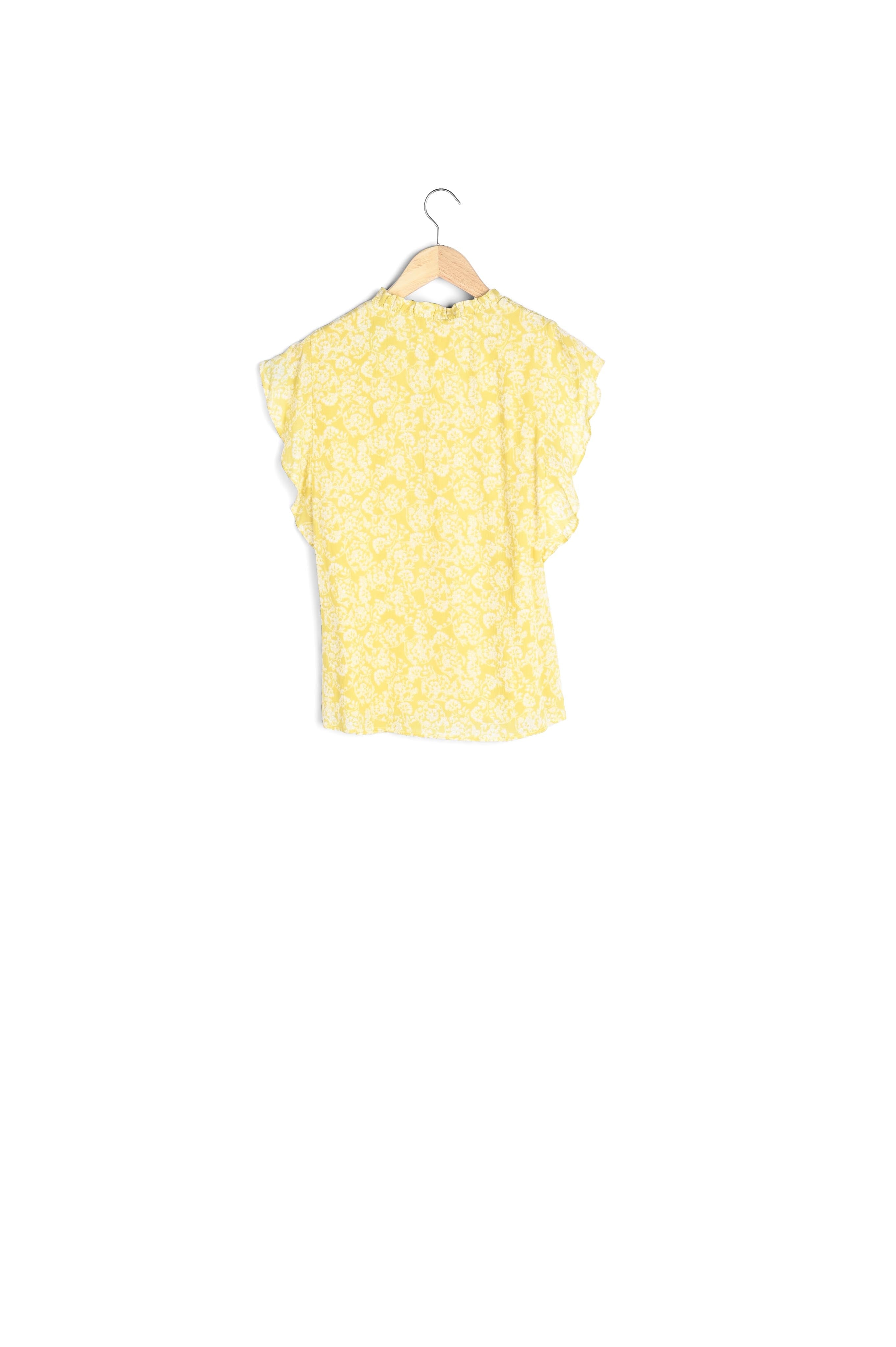 Blouse sans manches imprimée jaune Alexis Faume - seconde main