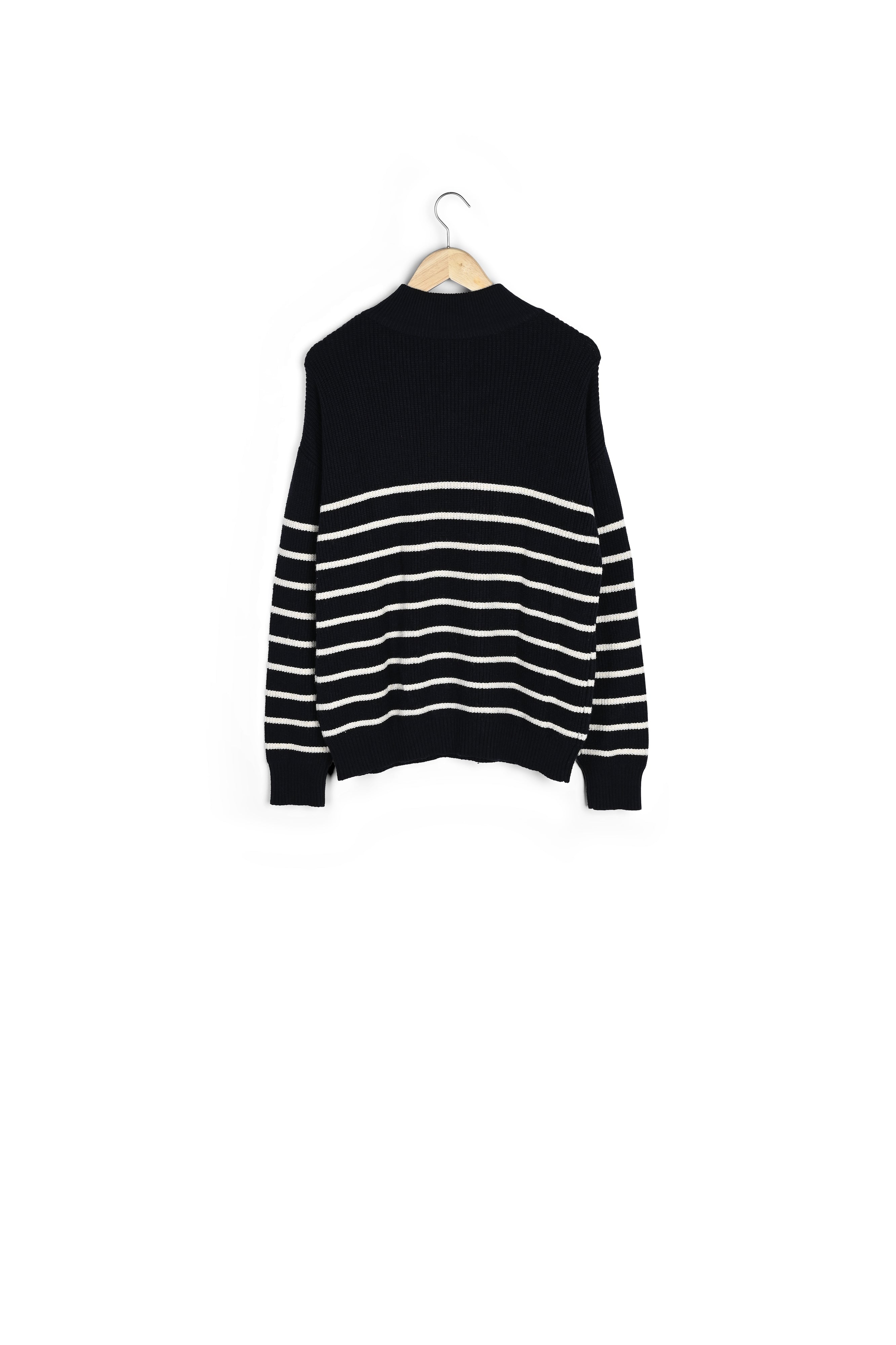 Pull marin en viscose EcoVero marine Barthelemy Faume - seconde main