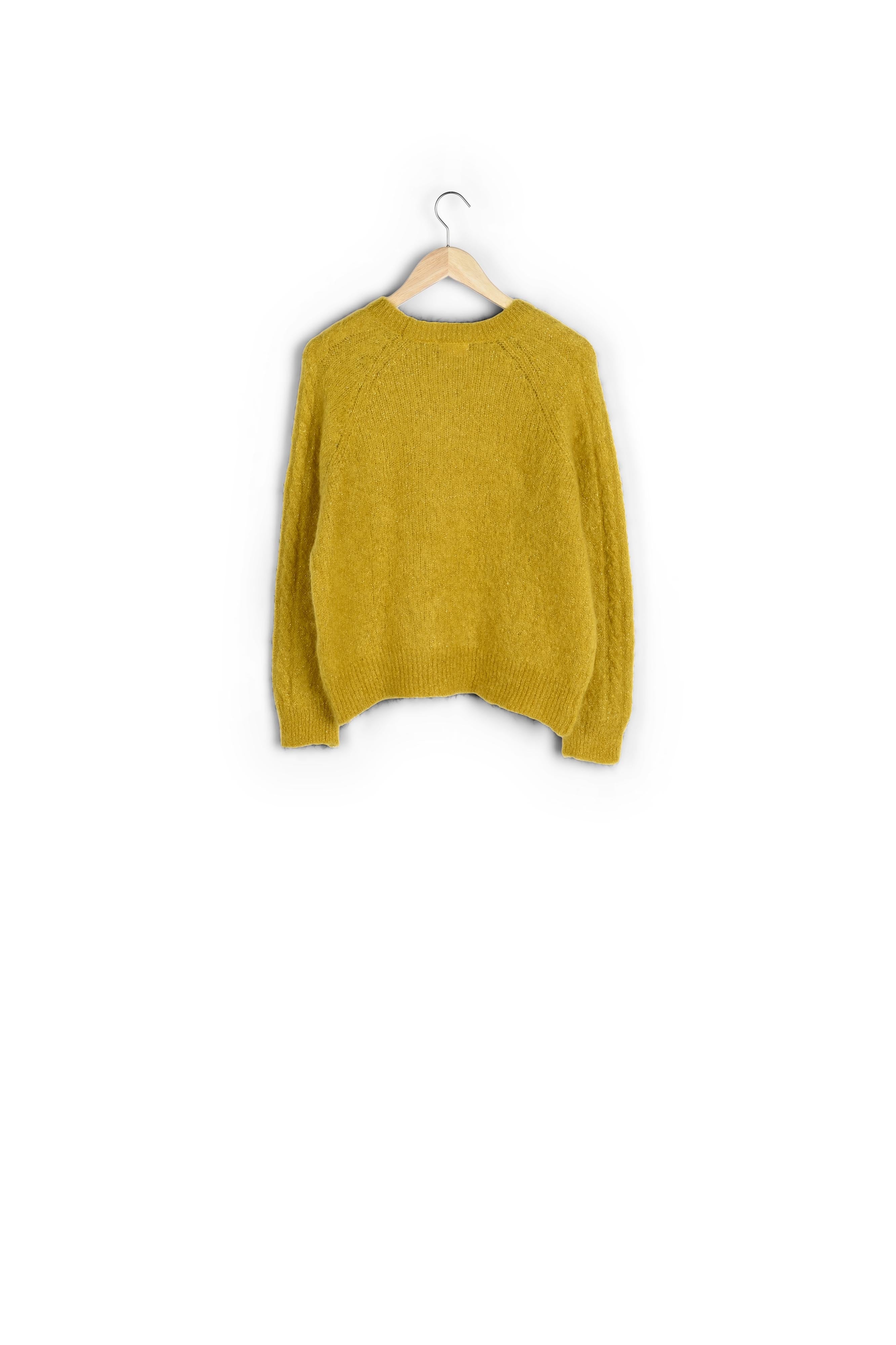 Pull oversize en mohair moutarde Tasha Faume - seconde main