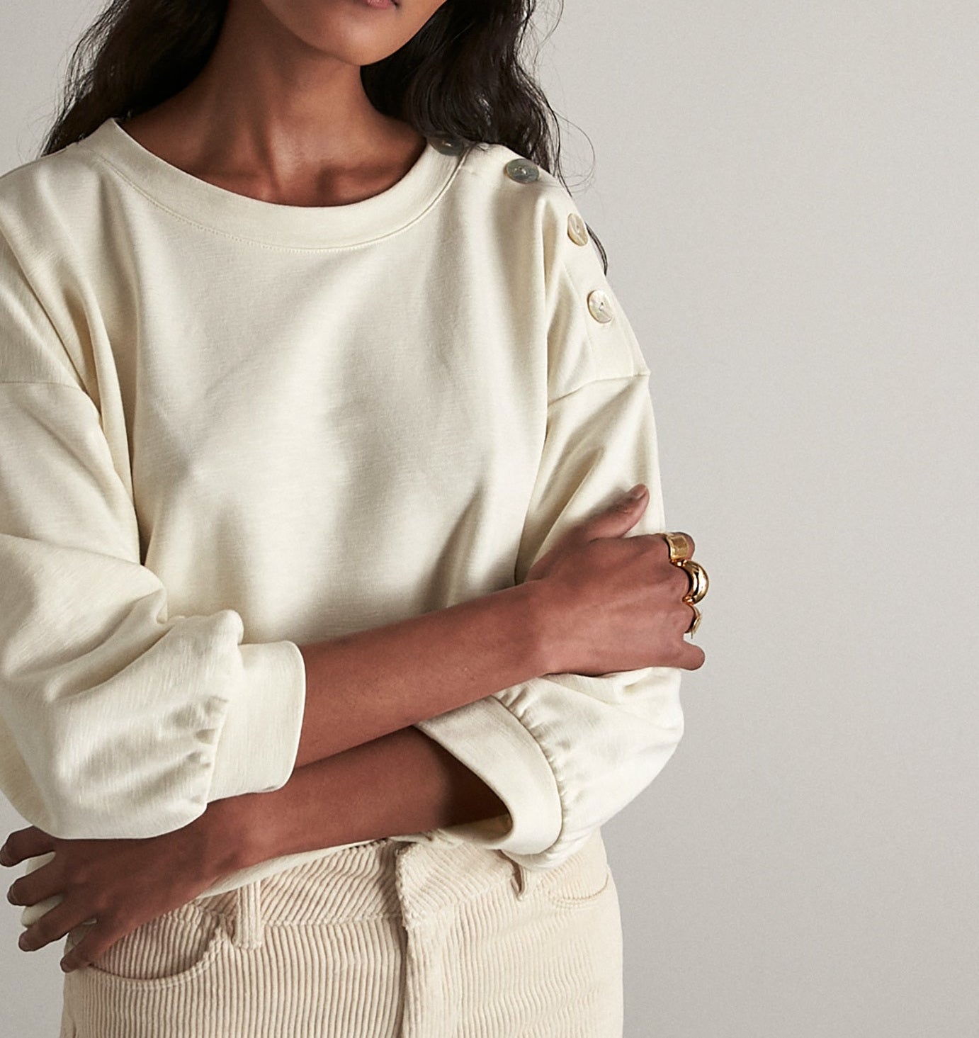 Sweat-shirt Cliff Faume - seconde main