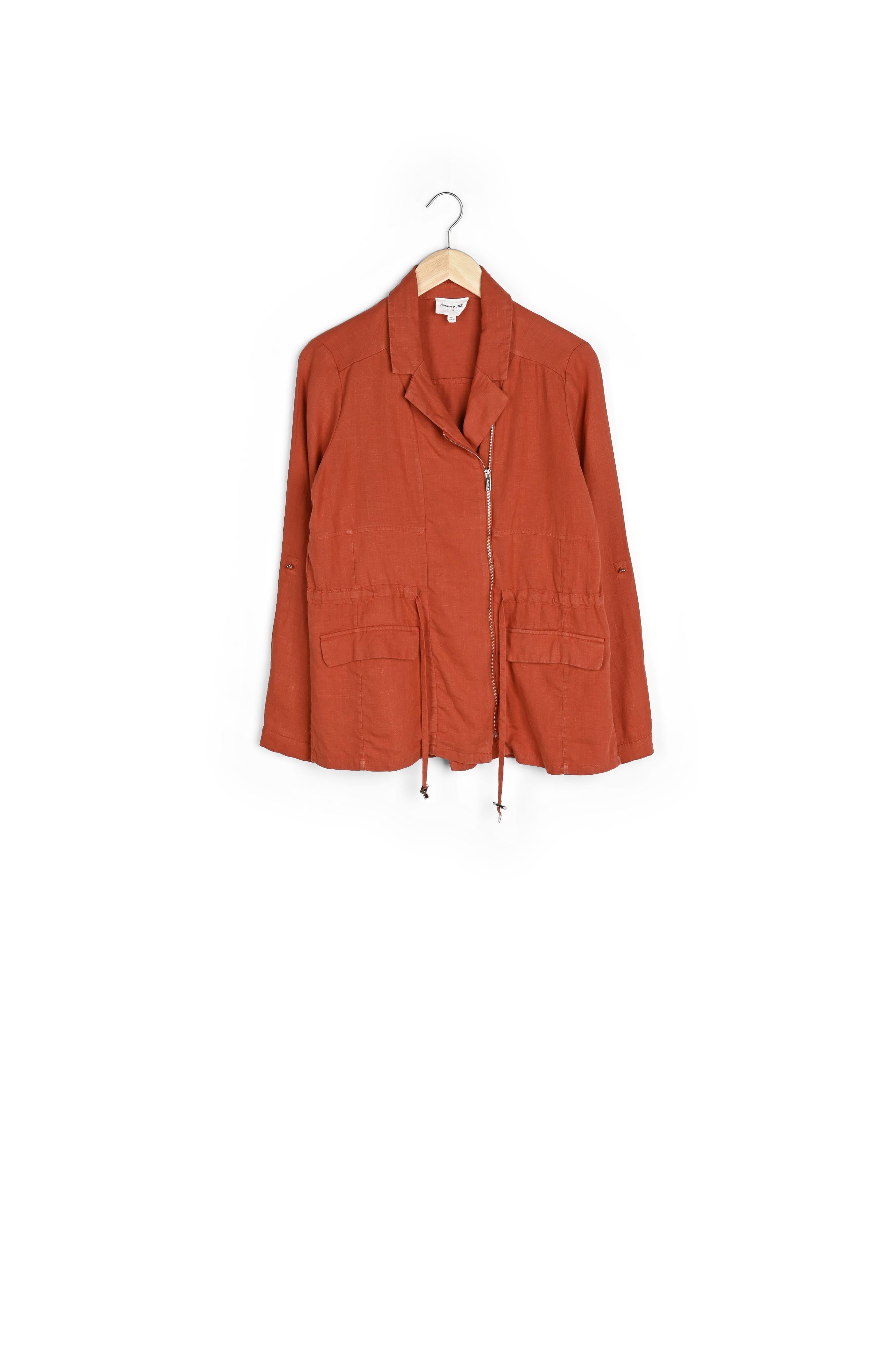 Veste saharienne en lin brique Lucie Faume - seconde main