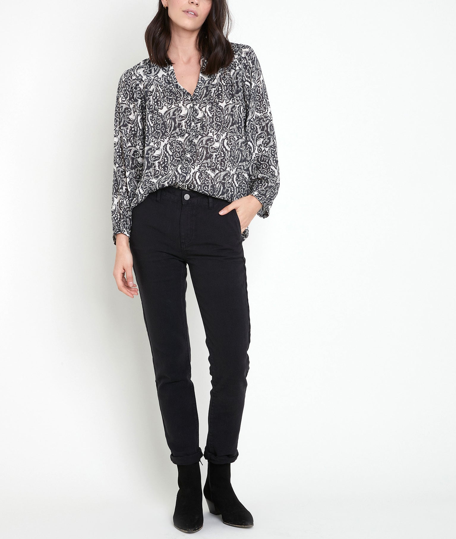 Pantalon cigarette noir Farel Faume - seconde main