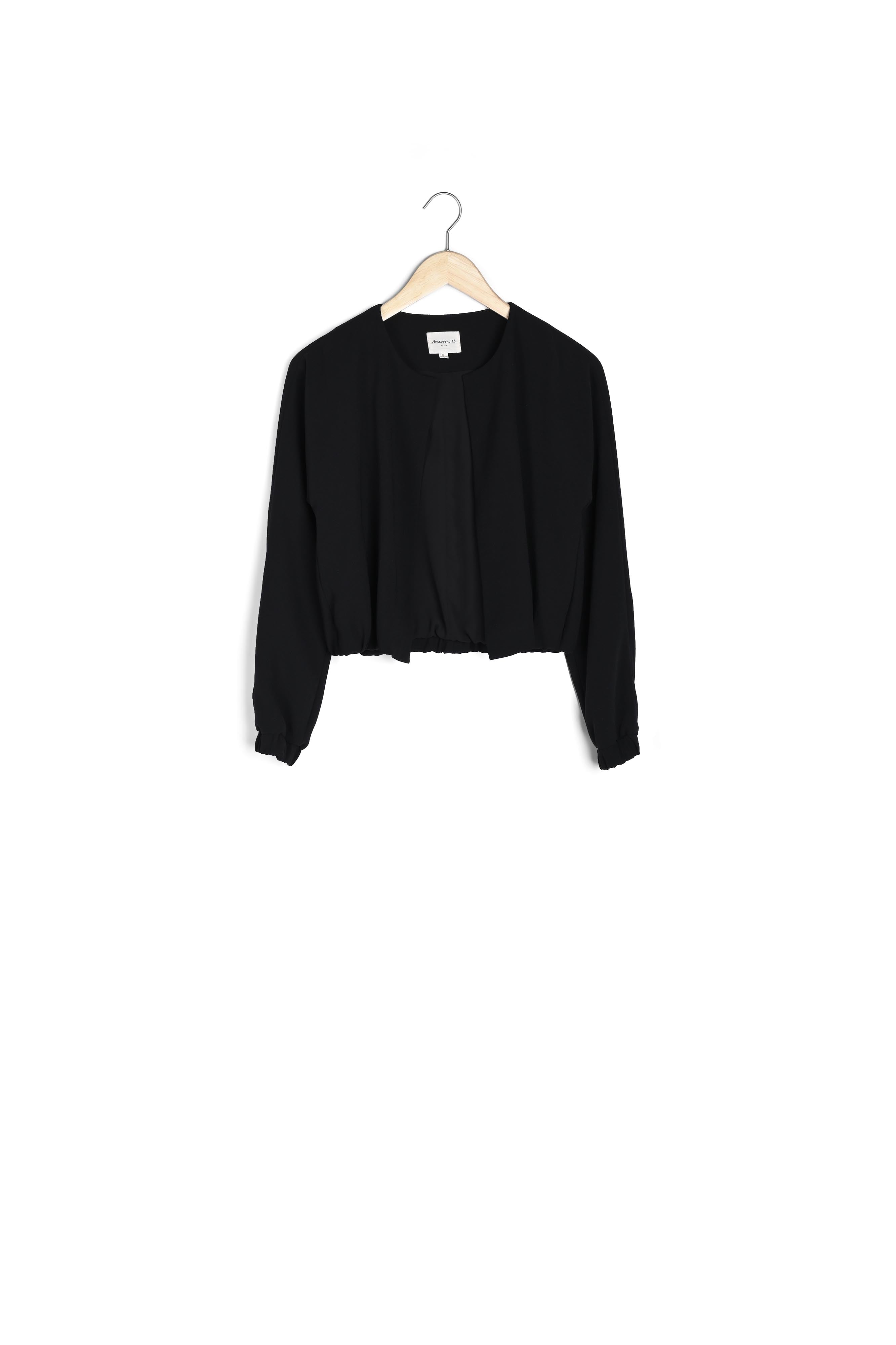 Veste en crêpe noire Taya Faume - seconde main