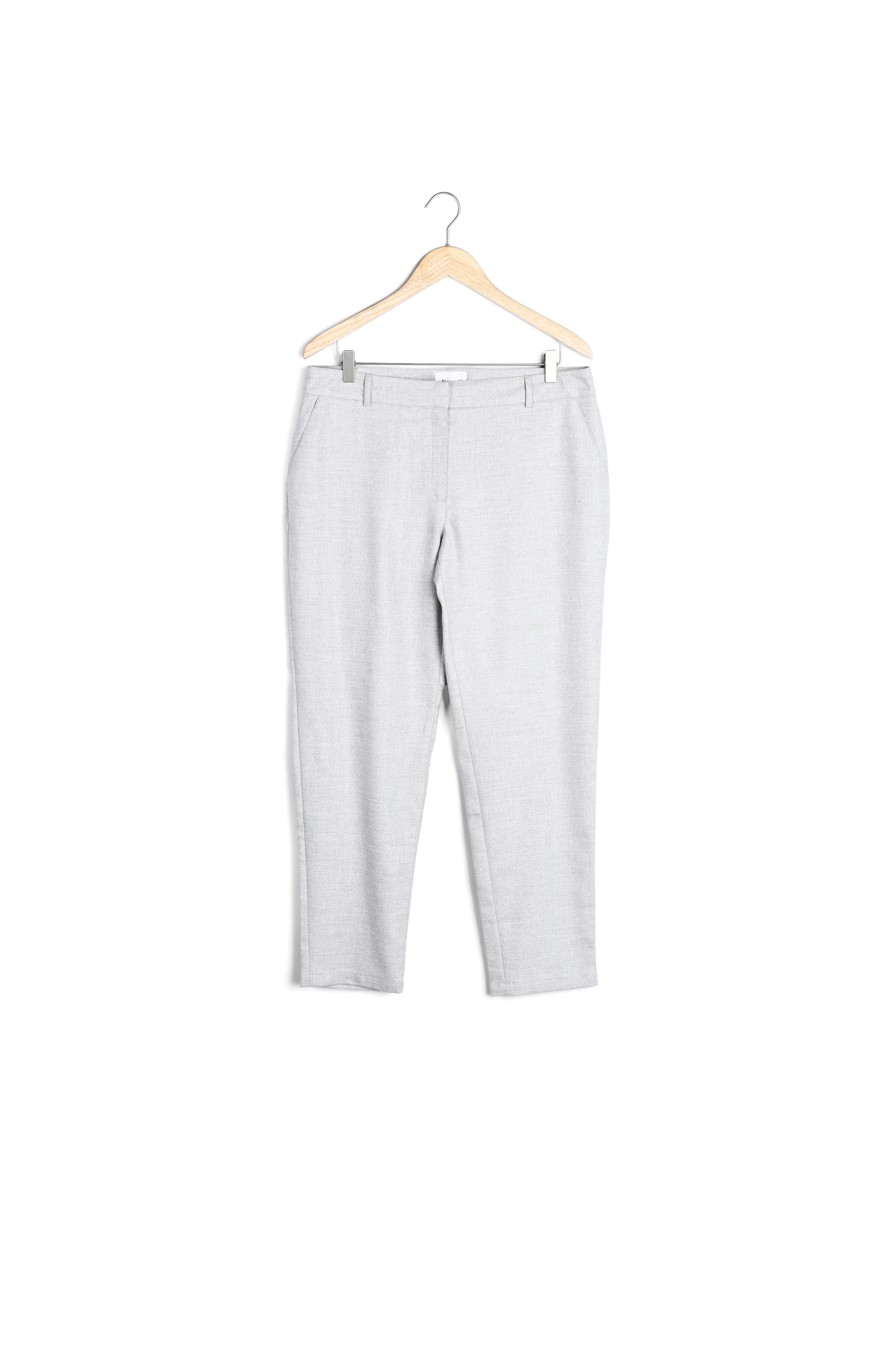Pantalon cigarette gris lurex Mei Faume - seconde main