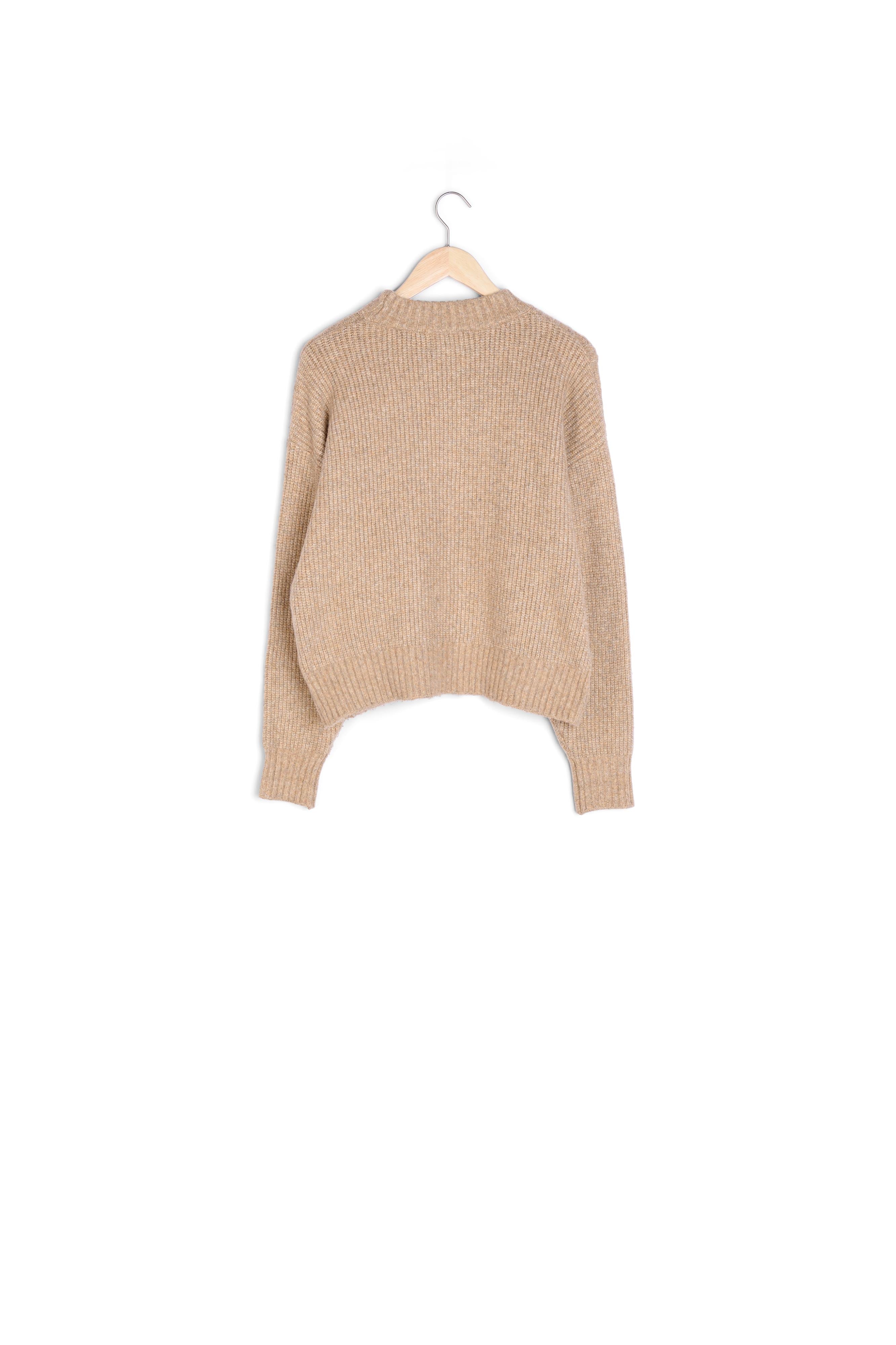 Pull en mailles torsadées beige Badya Faume - seconde main