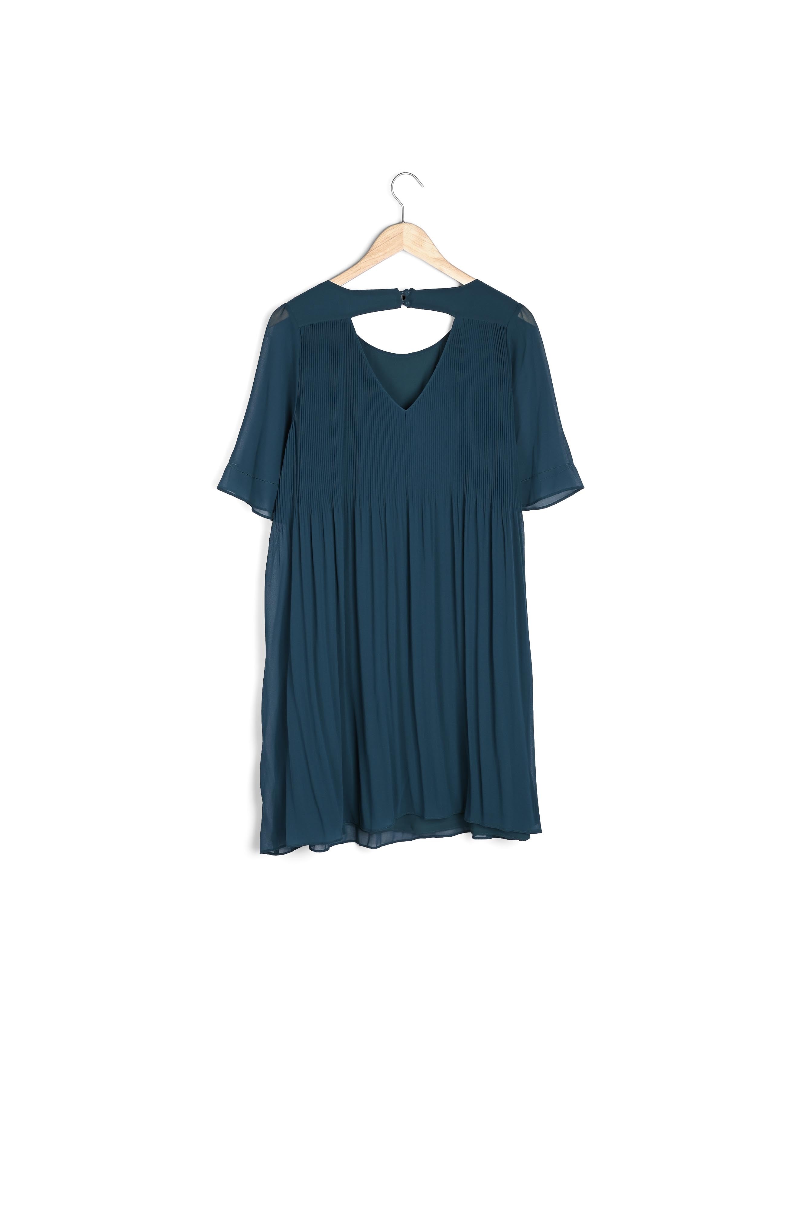 Robe verte plissée Coralia Faume - seconde main