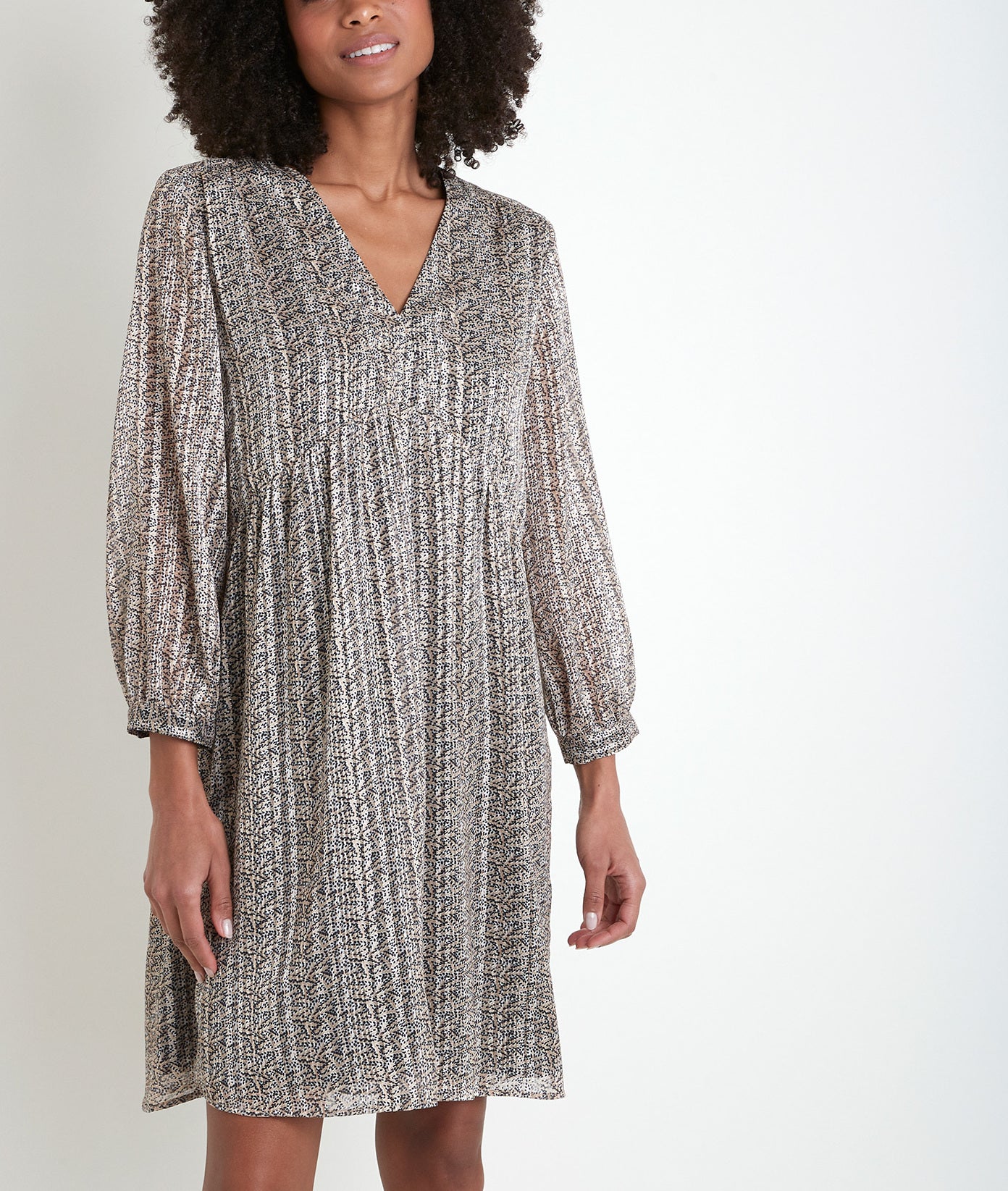 Robe imprimée lurex Lou Faume - seconde main