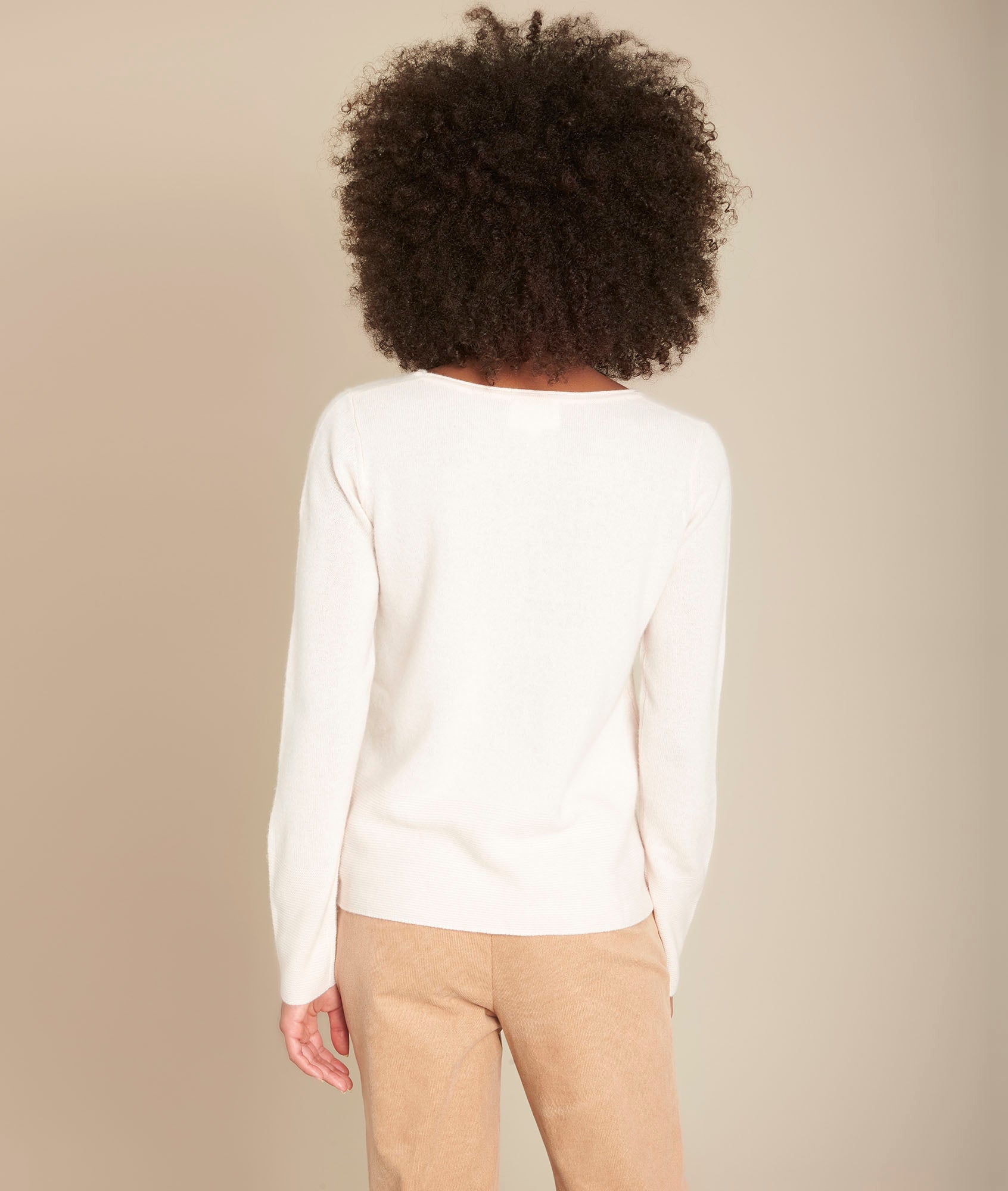 Pull rose poudre en cachemire Fog Faume - seconde main