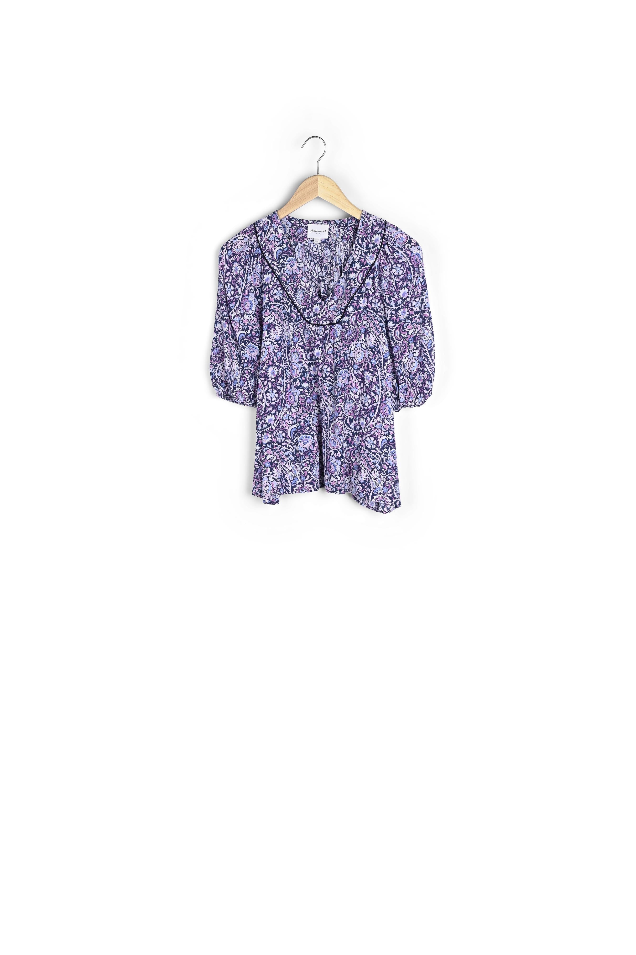 Blouse imprimée bleue Tollya bis Faume - seconde main