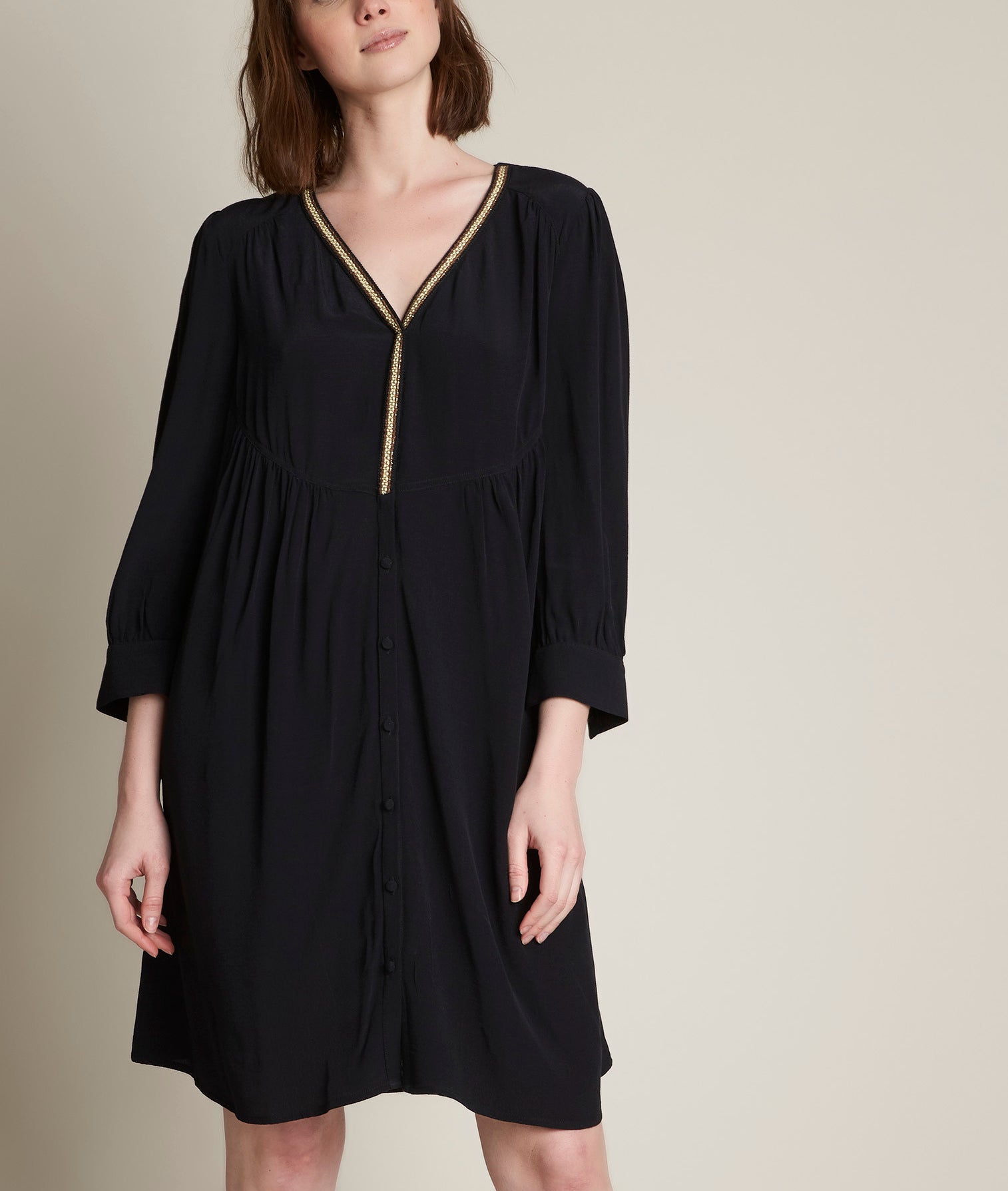 Robe fluide noire Chlotilde Faume - seconde main