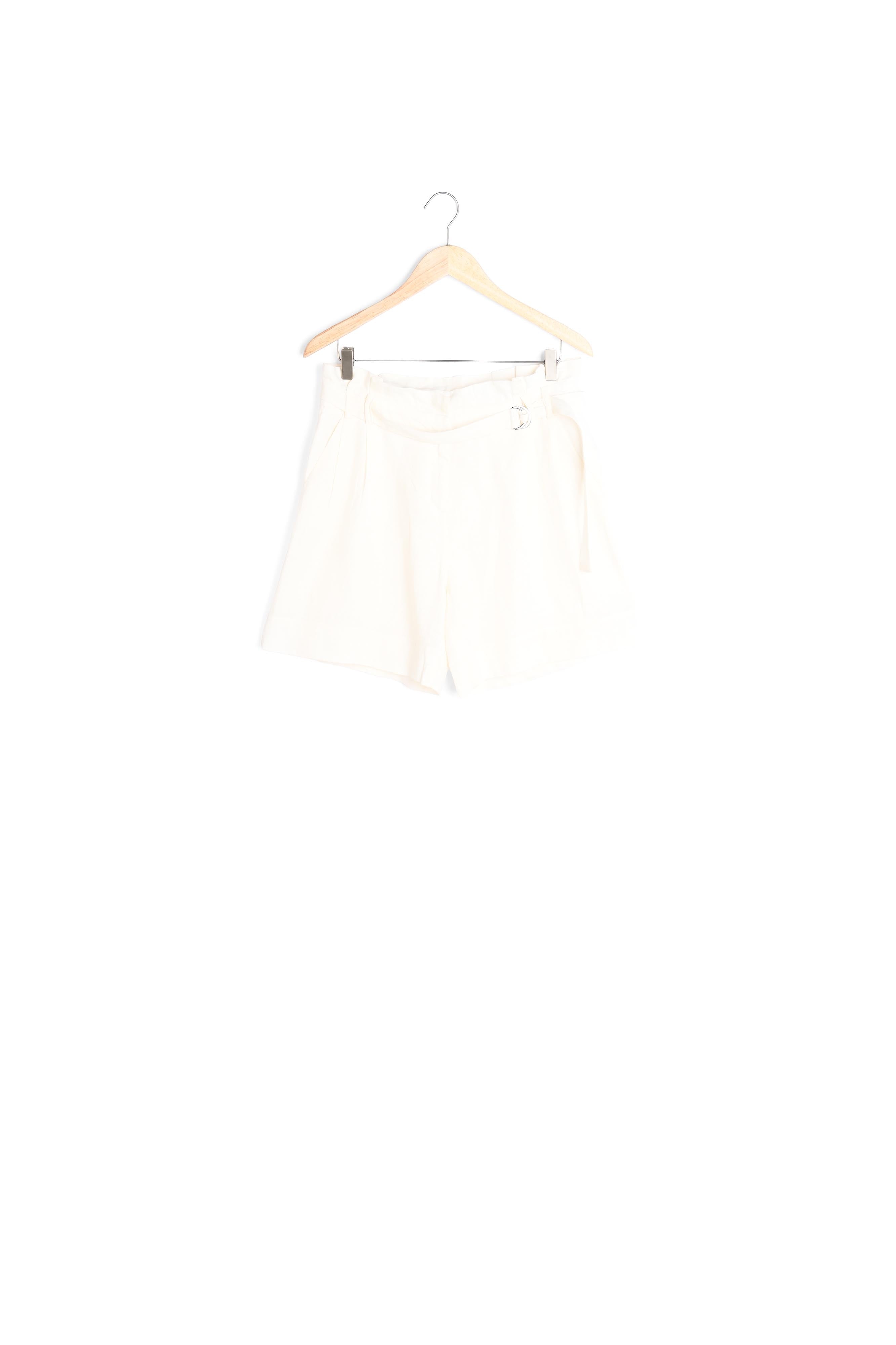 Short en lin responsable blanc Siriel Faume - seconde main